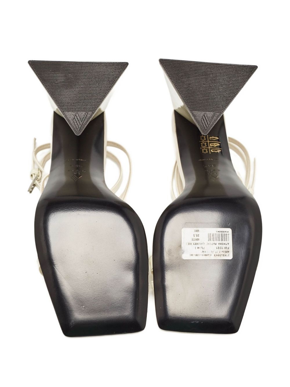 square-toe heeled sandals - 5