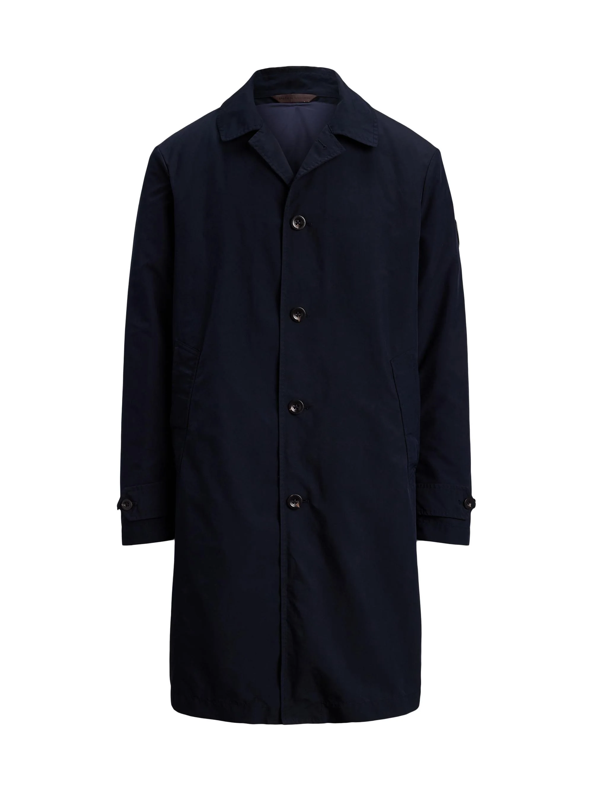 Men's Single-Breasted Button-Front Coat - Collection Navy - 1