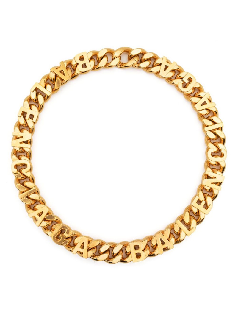 logo-lettering choker necklace 1