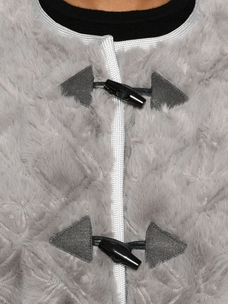 toggle-fastening textured jacket 5
