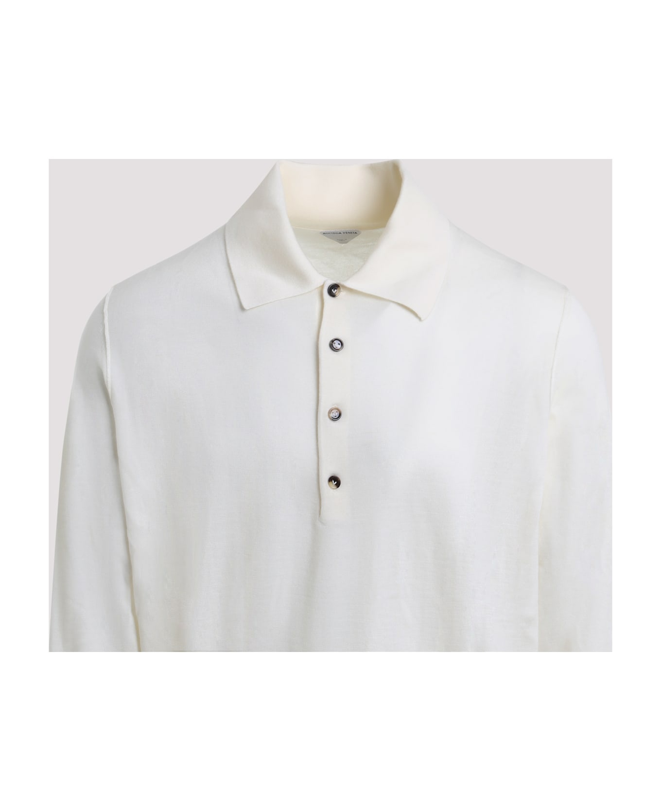 Ivory Cashmere Polo Shirt - 5
