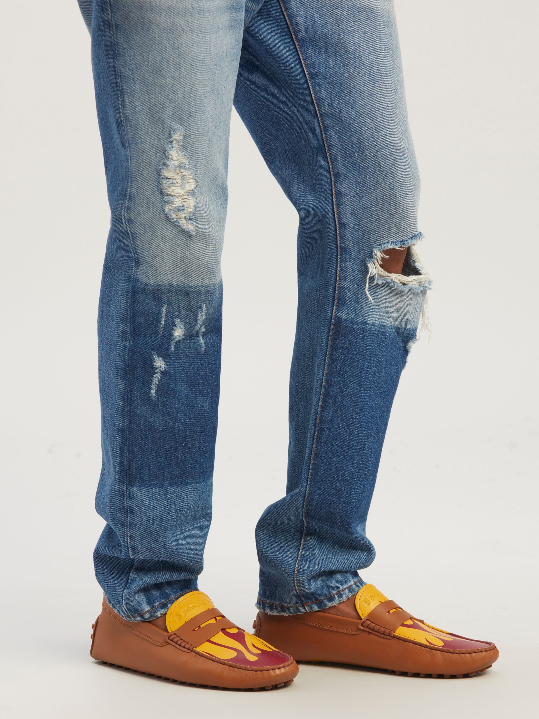 8 MONCLER PALM ANGELS DENIM PANTS - 6