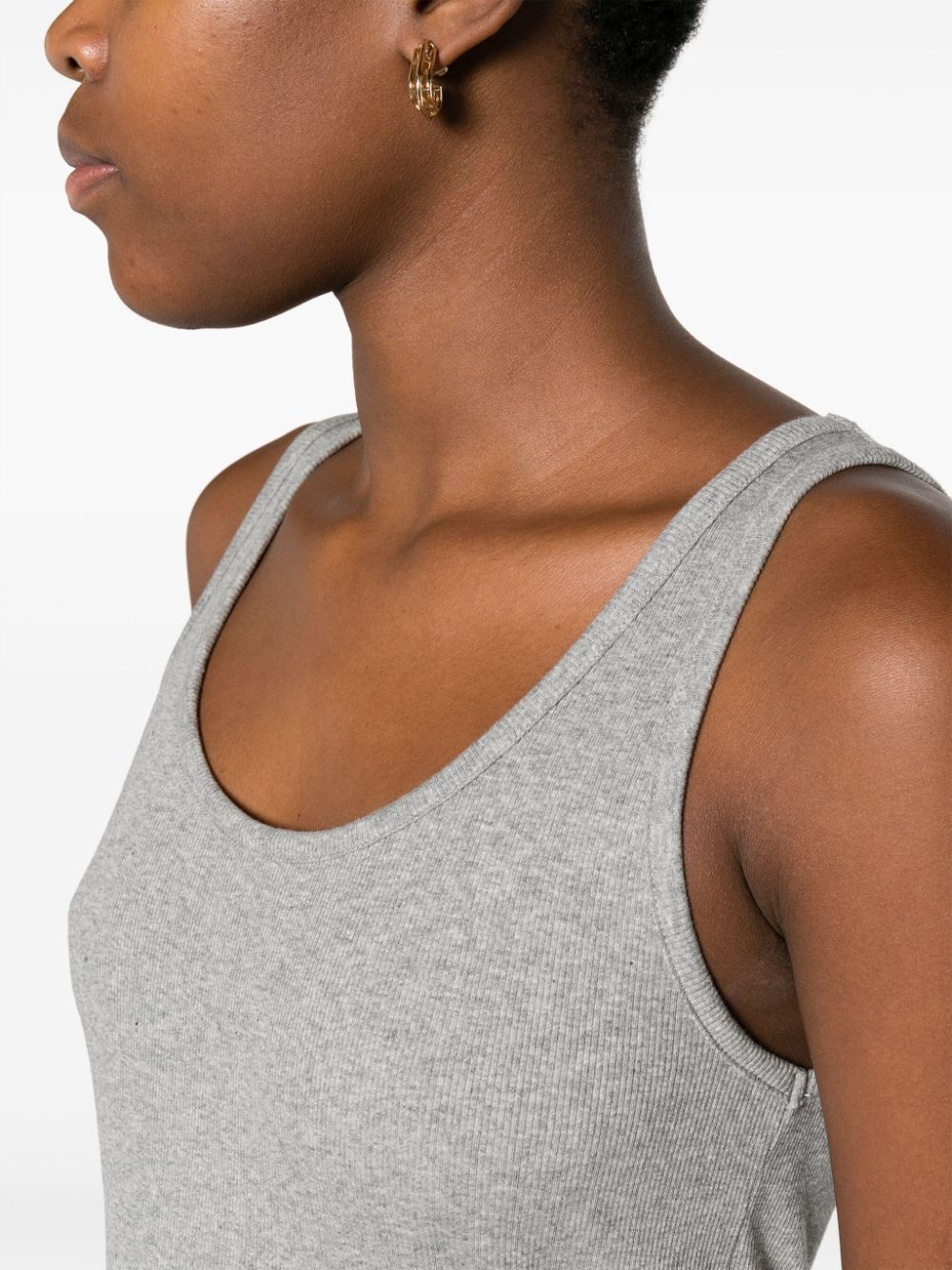 mÃ©lange-effect fine-ribbed tank top - 5