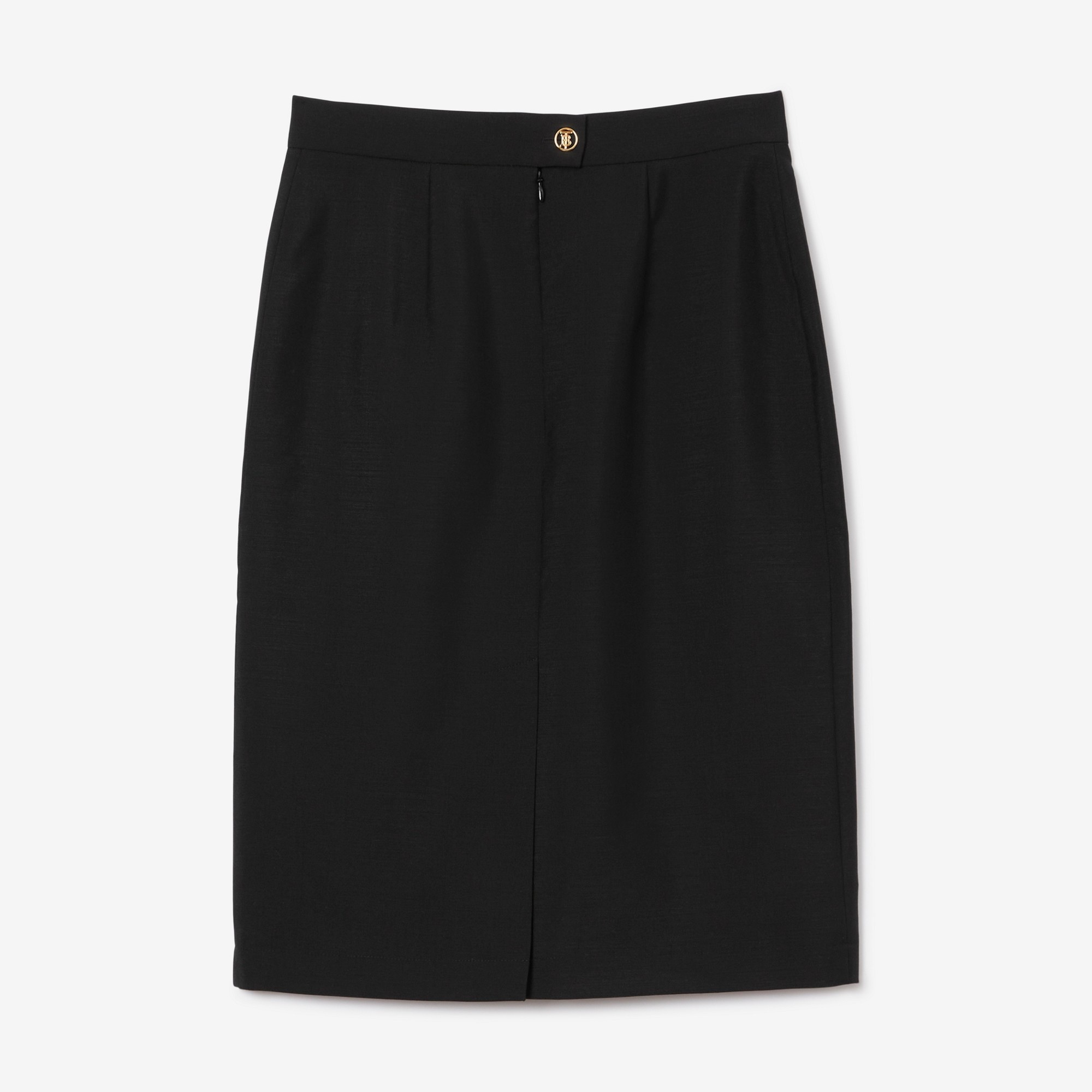 Mohair Wool Pencil Skirt - 1