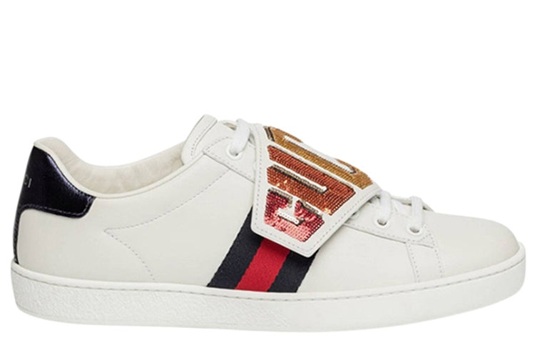 (WMNS) Gucci Ace Low 'Gucci Patch' 525187-0FI10-9060 - 2