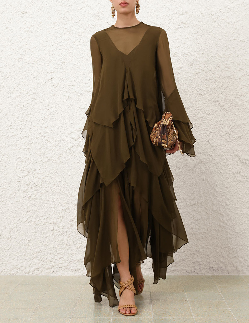 Zimmermann MEMENTO CASCADING MAXI DRESS outlook
