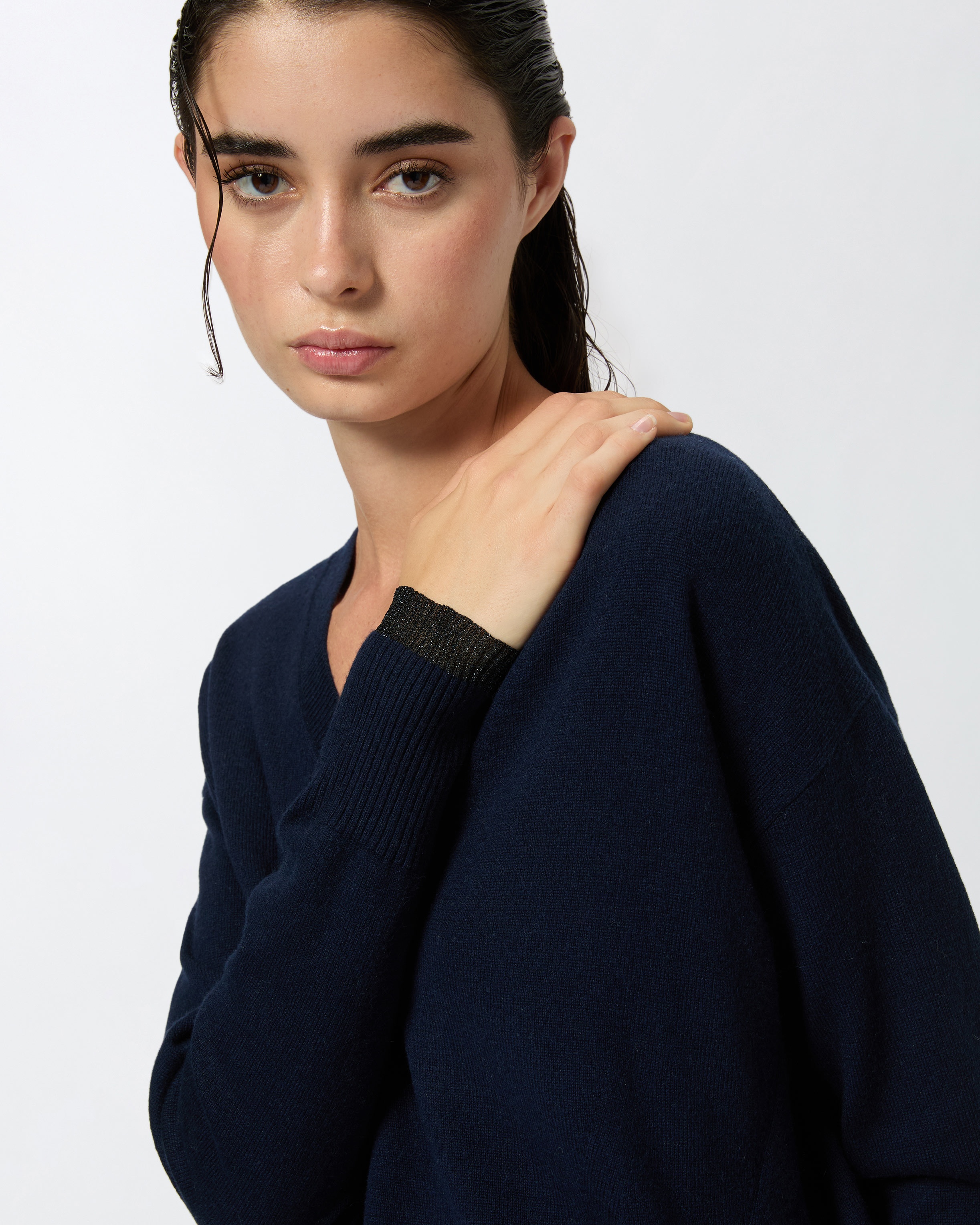 KNIT CASHMERE-BLEND PULLOVER WITH LUREX - 5