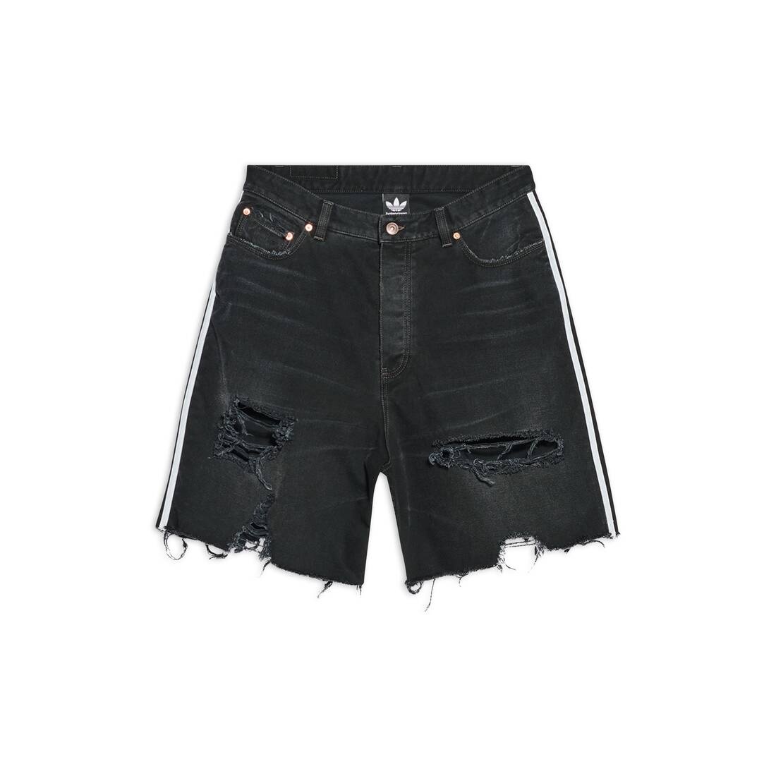 Balenciaga / Adidas Baggy Shorts in Black - 1