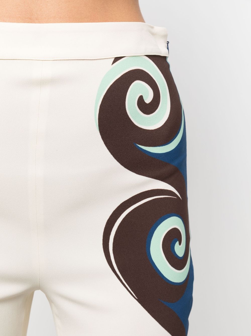 Stretch geometric-print trousers - 5