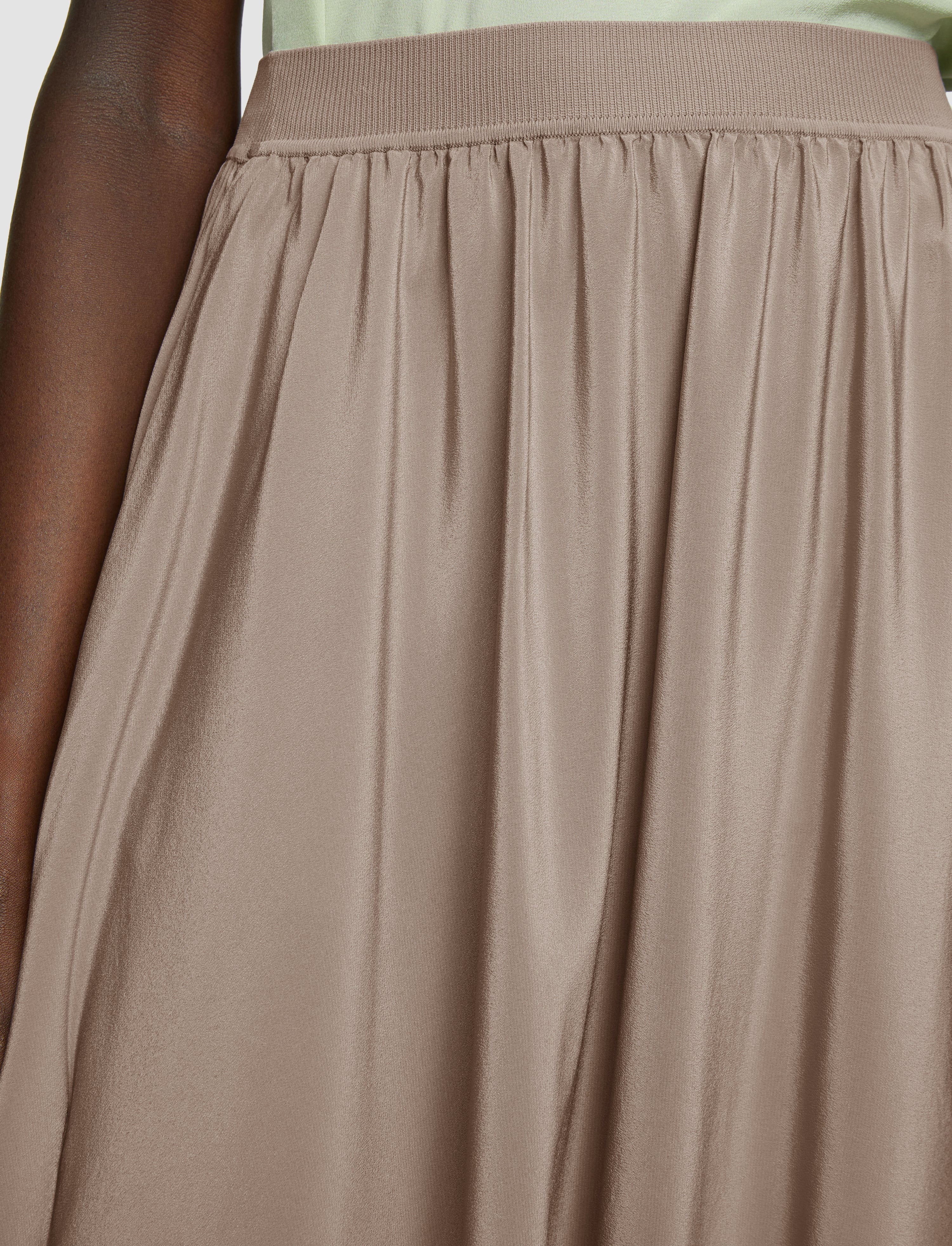 Violet Crepe de Soie Silk Skirt - 4