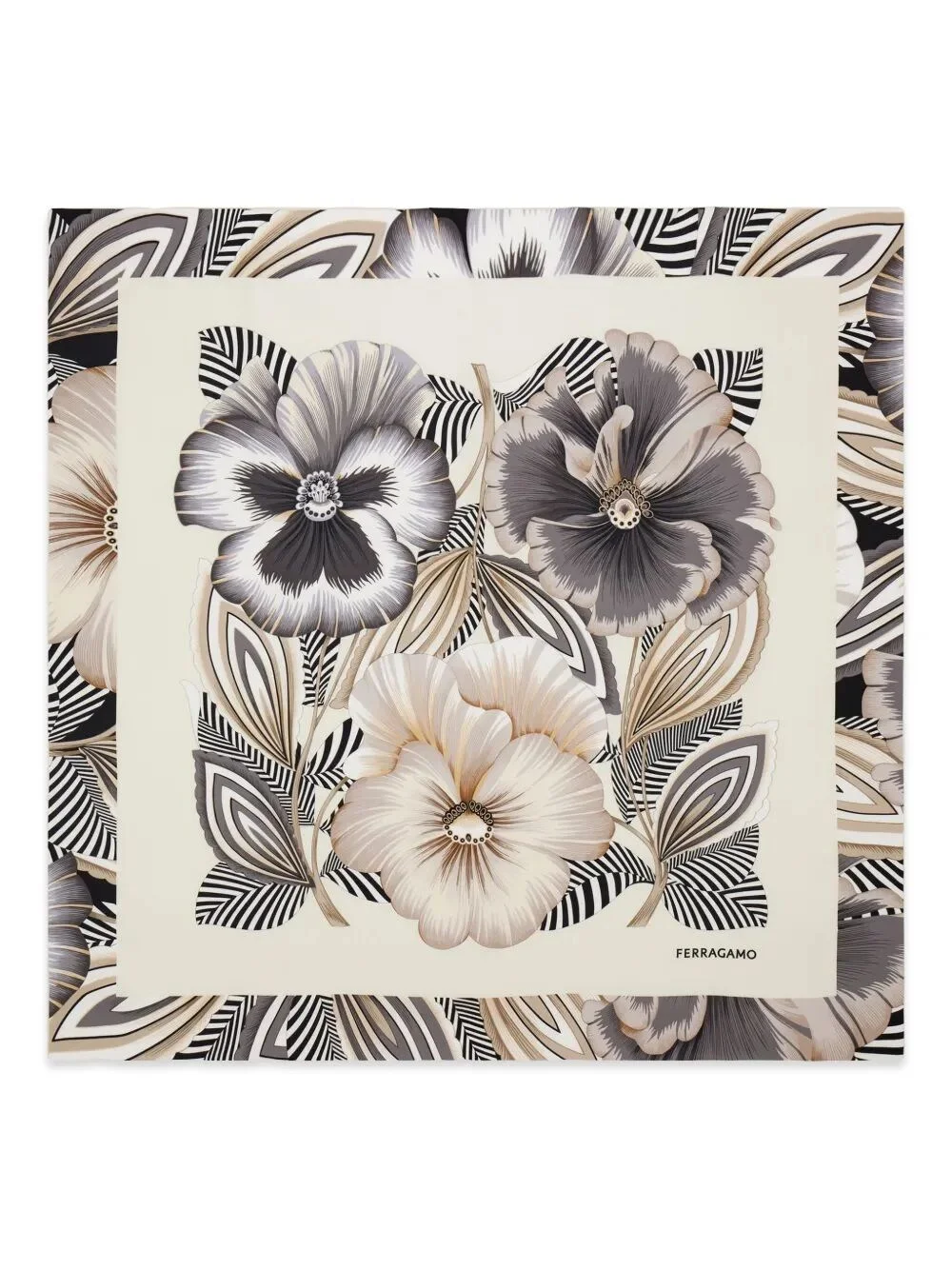 SILK SCARF BREEZE PRINT - 1