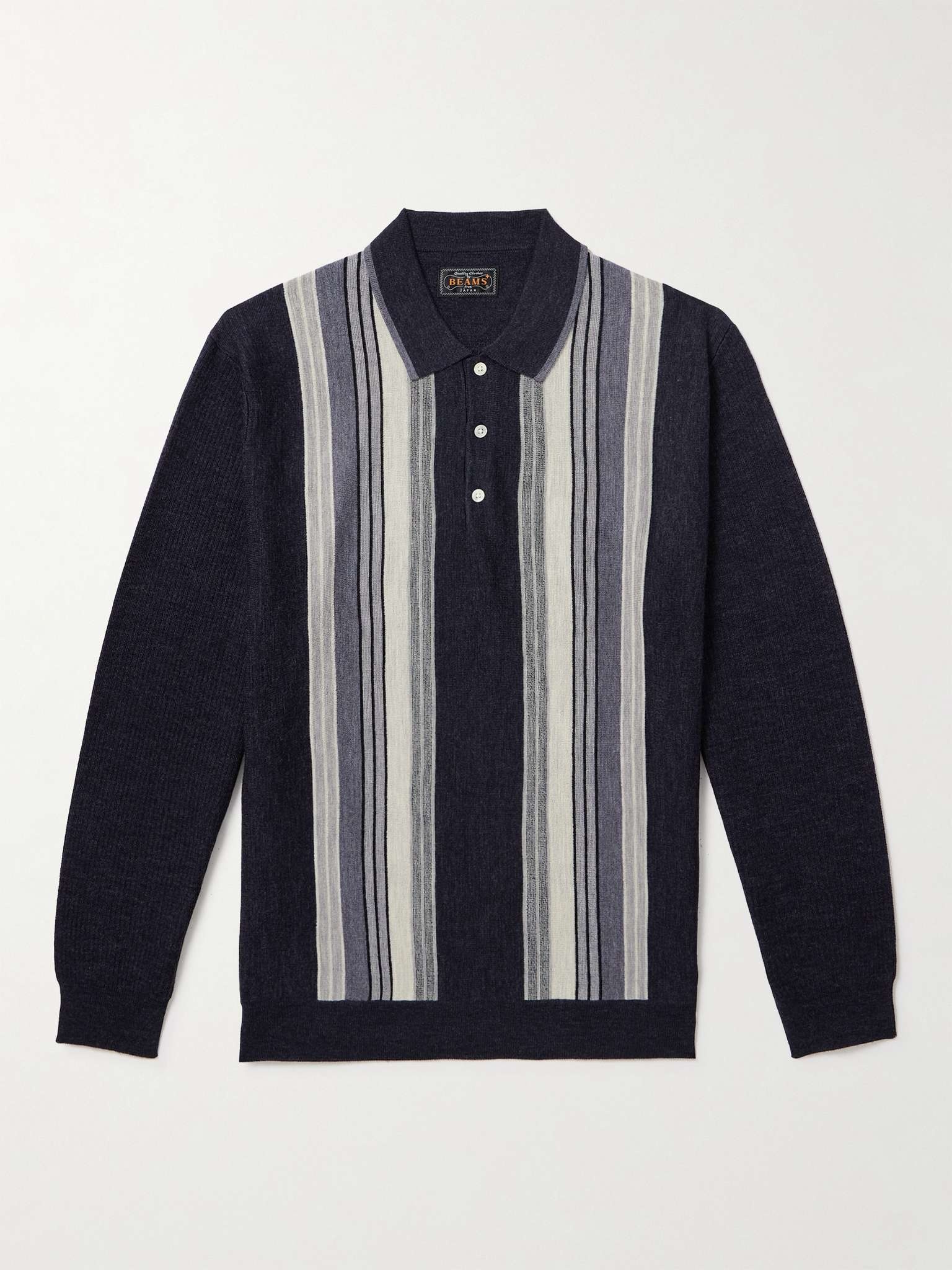Striped Wool Polo Shirt - 1
