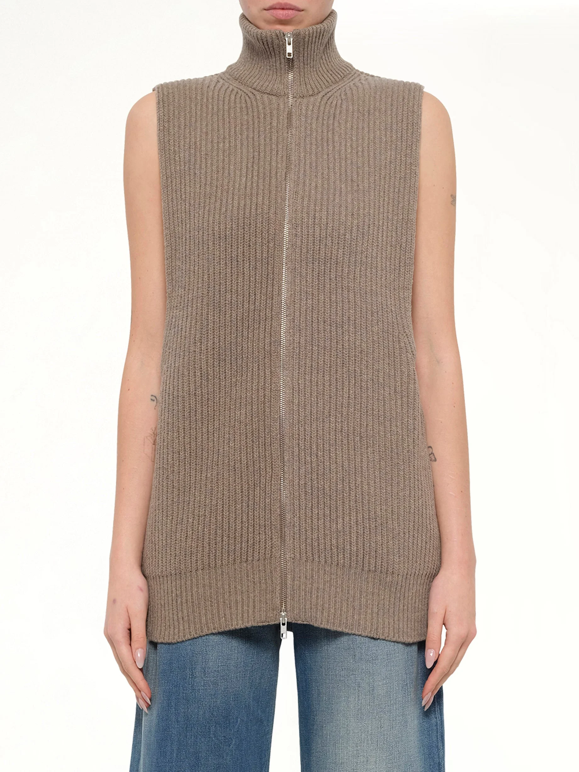 Gilet in Beige Melange - 1