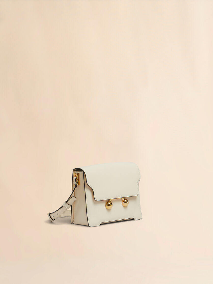 CREAM LEATHER TRUNKAROO MEDIUM SHOULDER BAG - 5