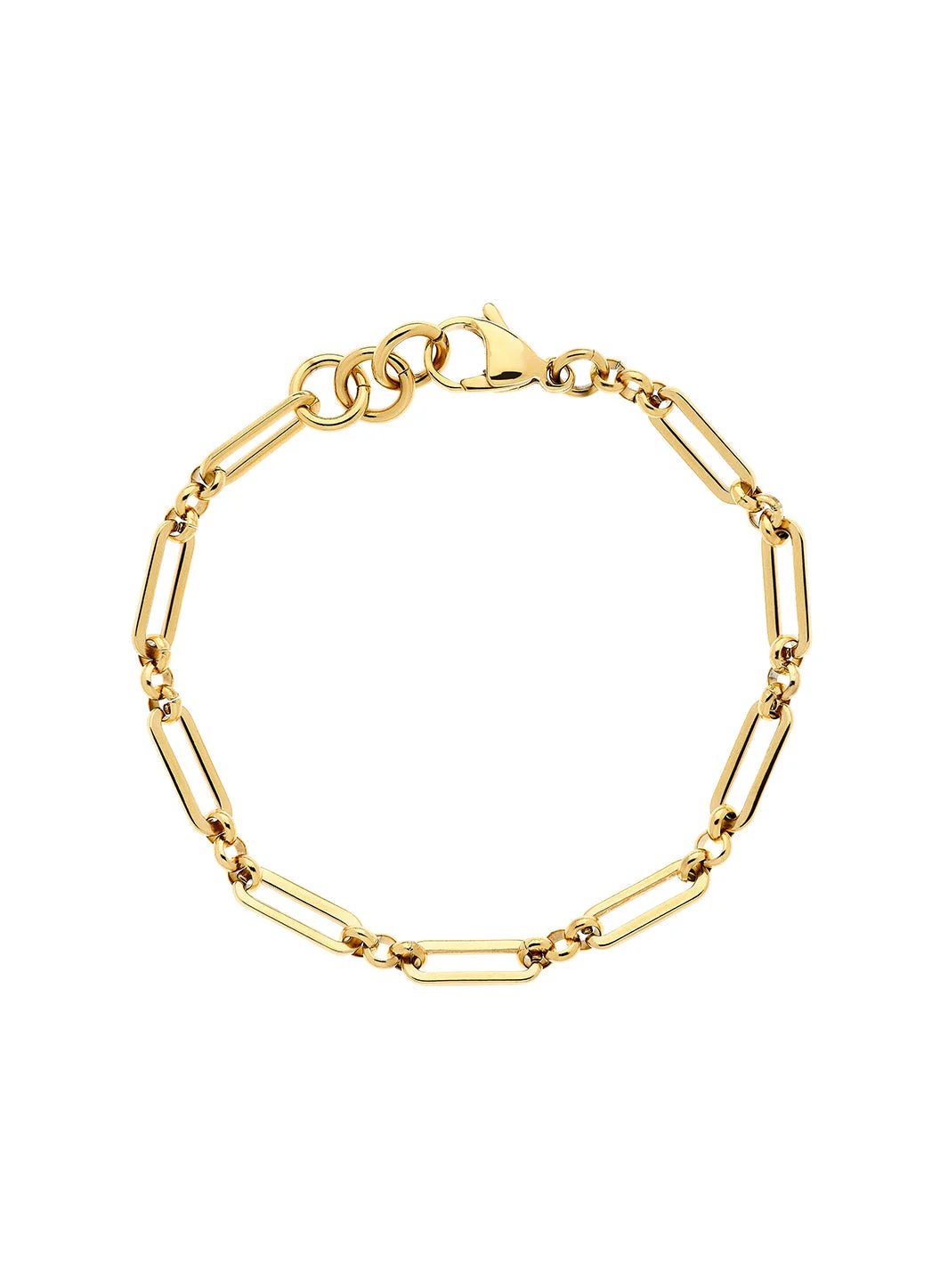 GOLD MIXED LINK CHAIN BRACELET - 1