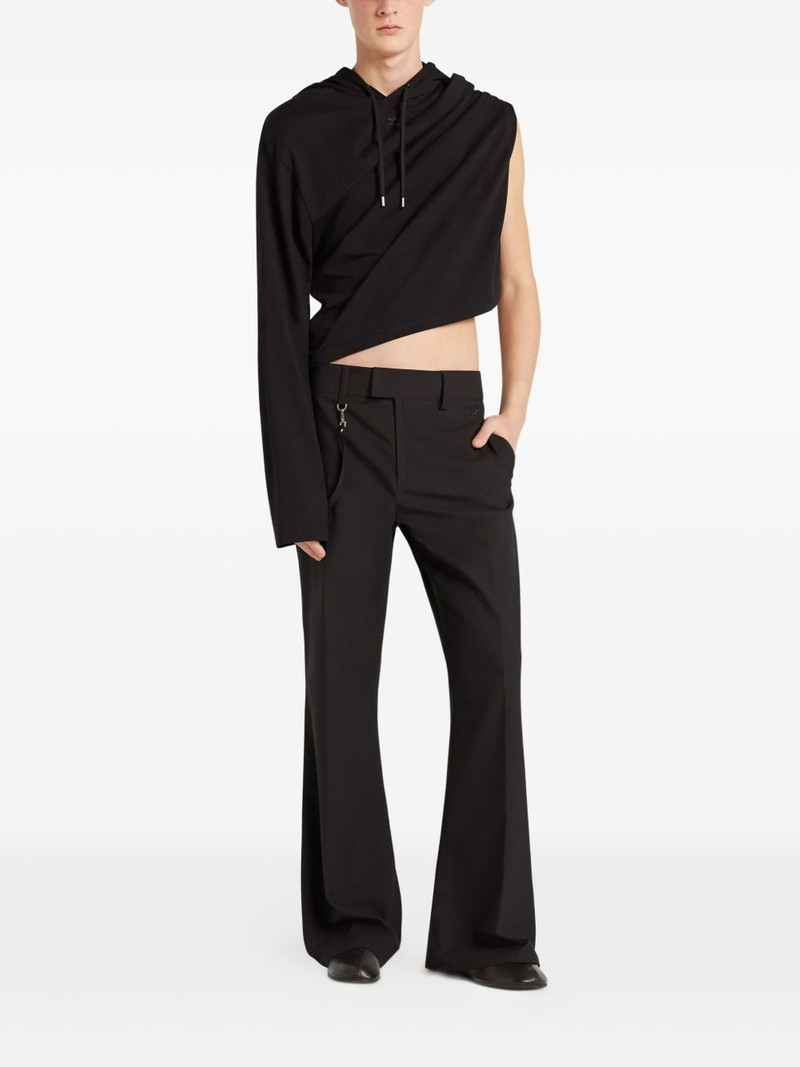 courrèges asymmetrical cropped hoodie outlook