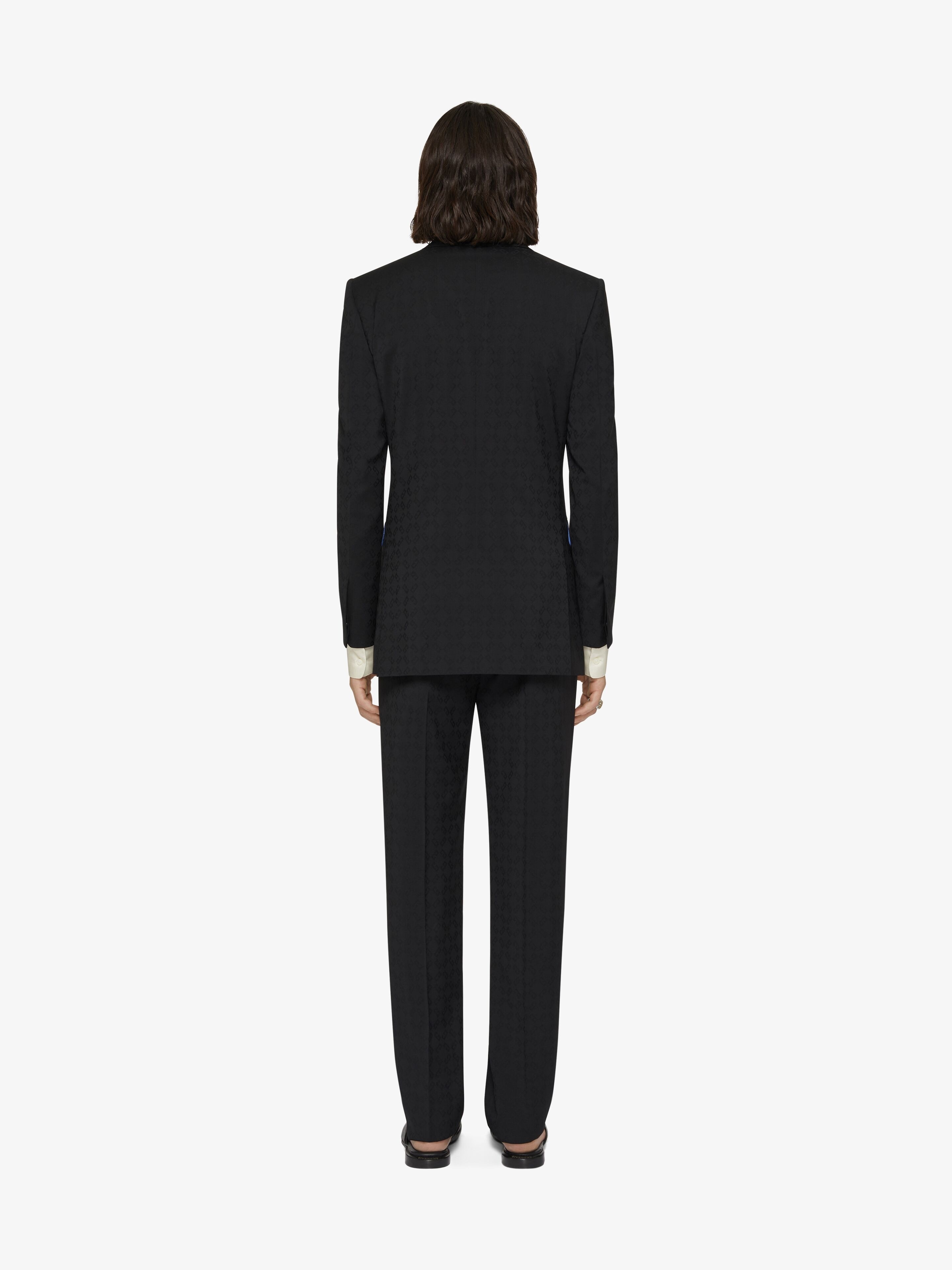 SLIM FIT TAILORED PANTS IN MONOGRAM 72 JACQUARD - 2
