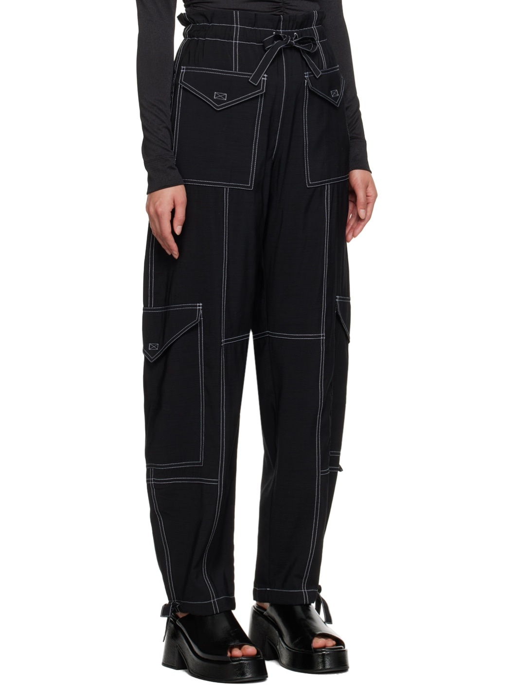 Black Pocket Trousers - 2