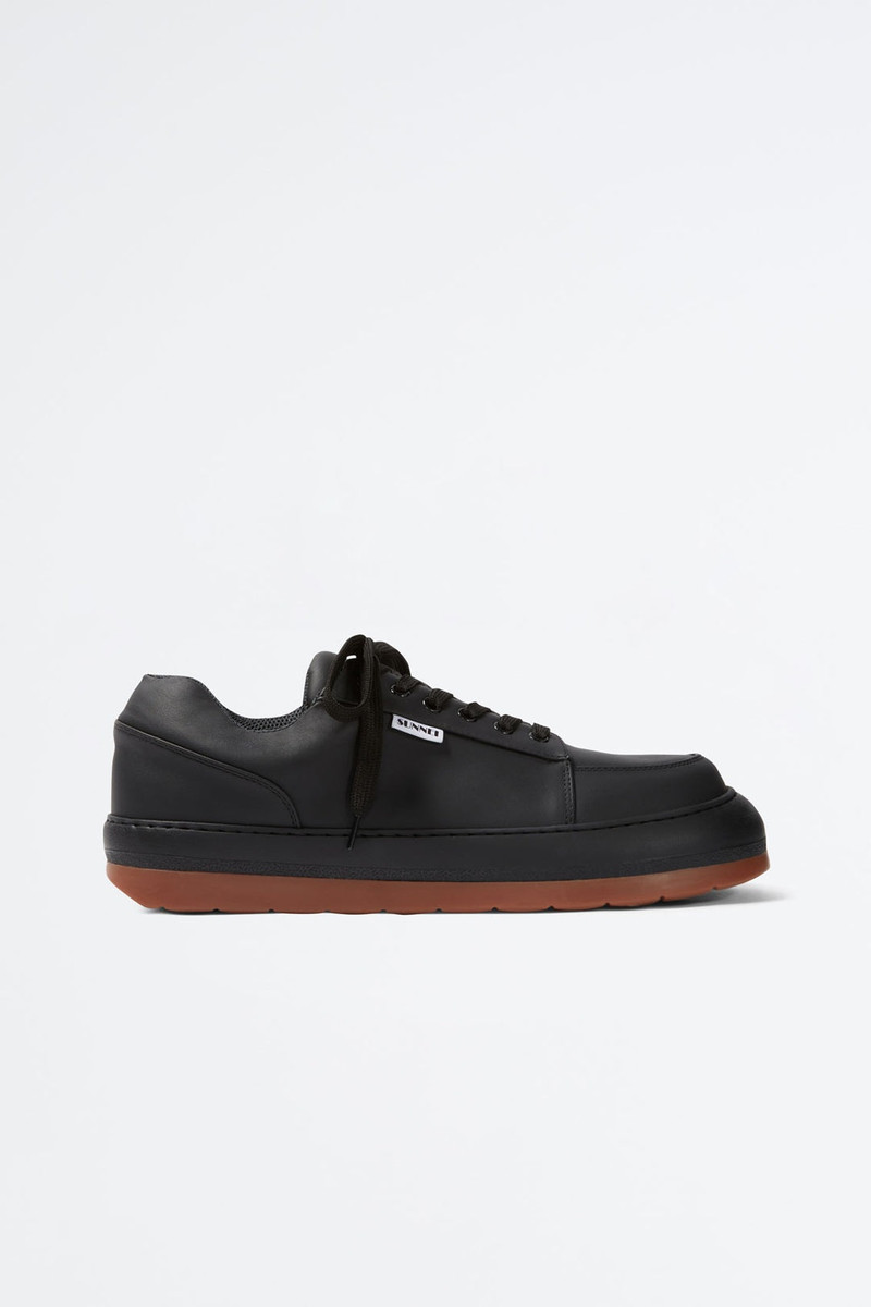 SUNNEI BLACK LEATHER DREAMY SHOES outlook