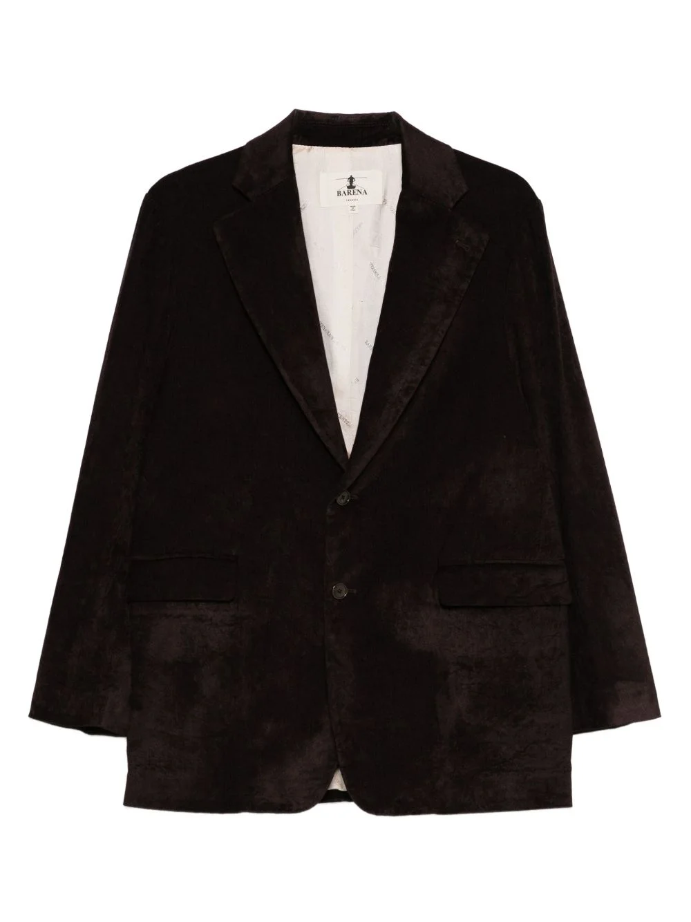 velvet two-button jacket - 1