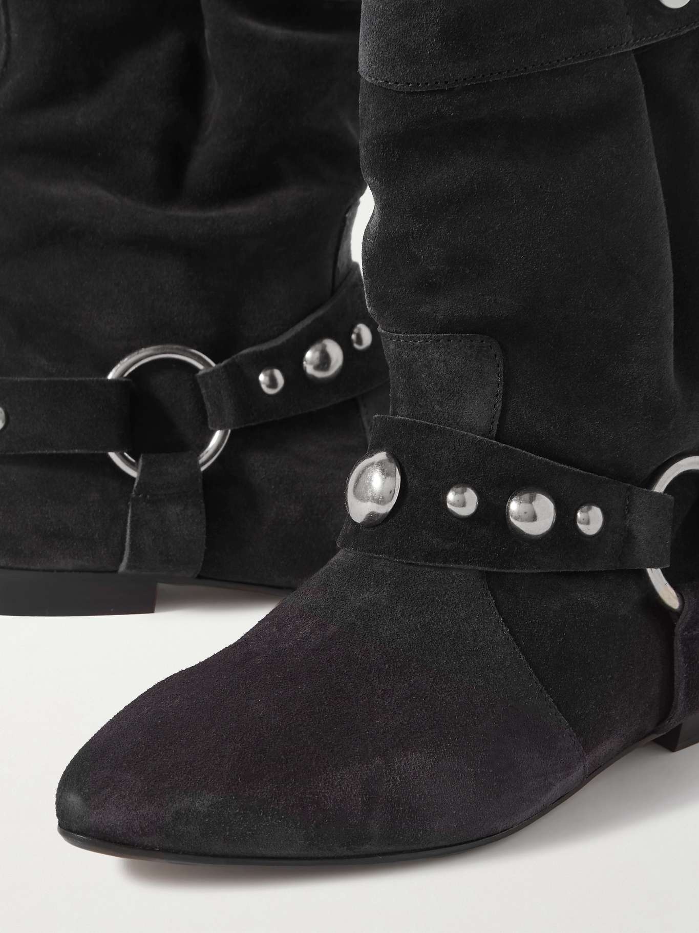 Stania studded suede ankle boots - 4