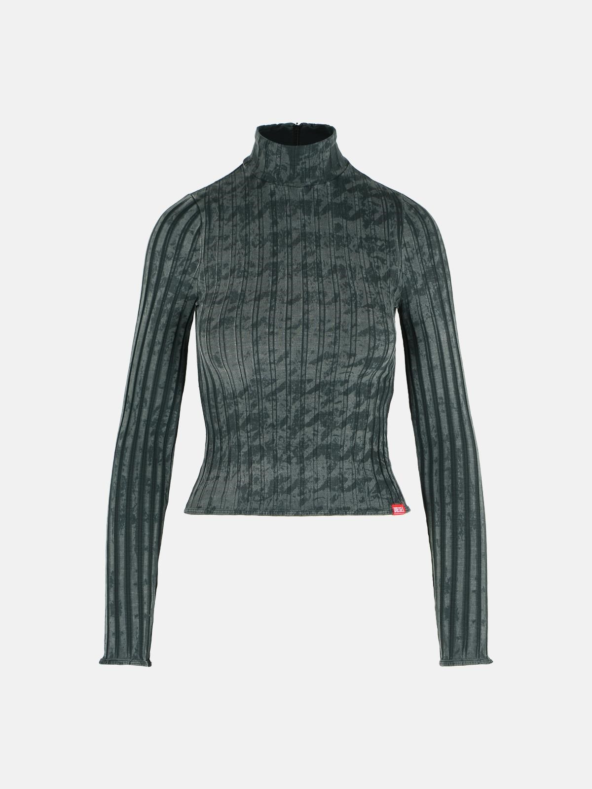 GREY COTTON BLEND SWEATER - 1