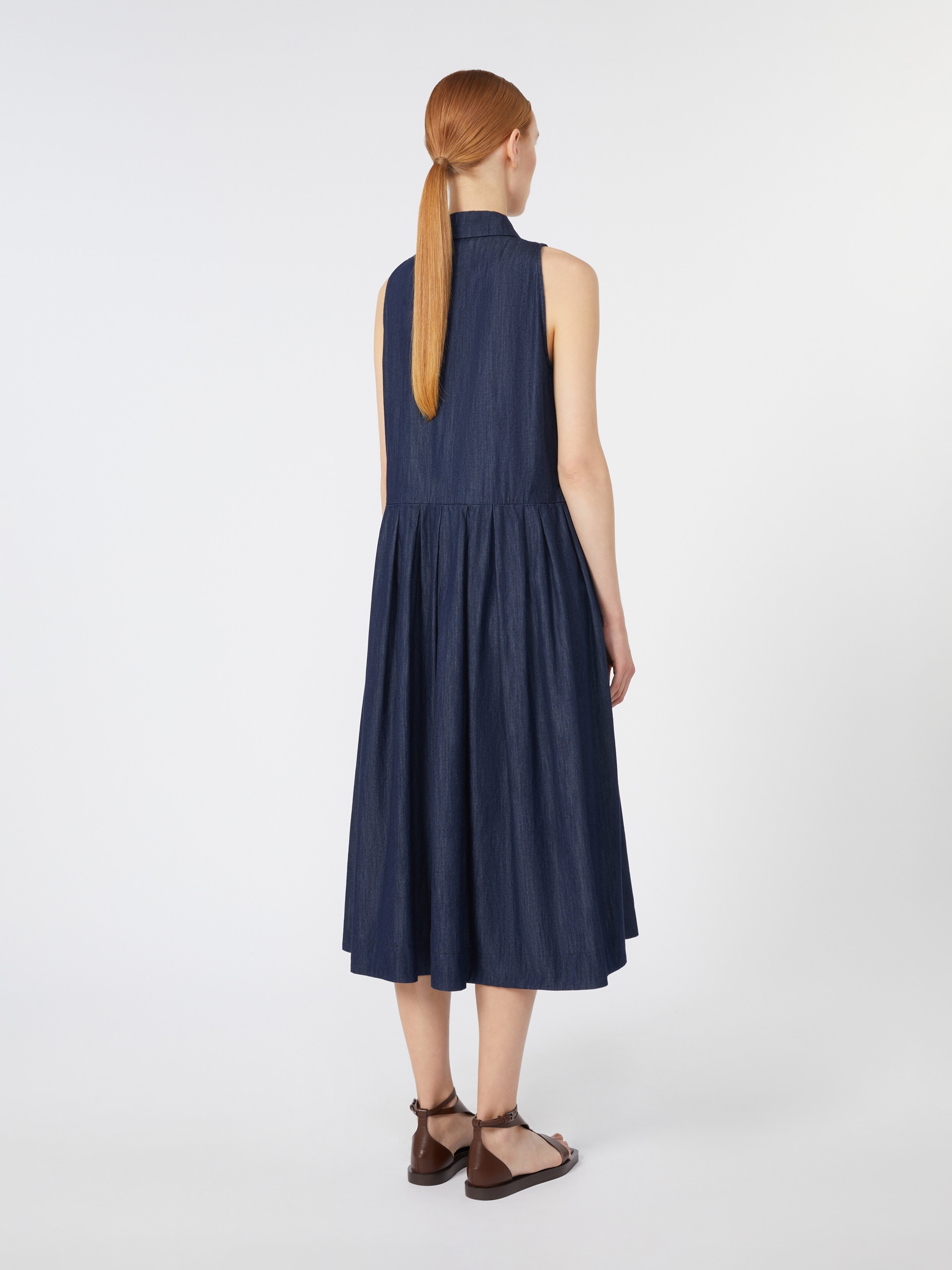 ELENA Sleeveless denim dress - 4