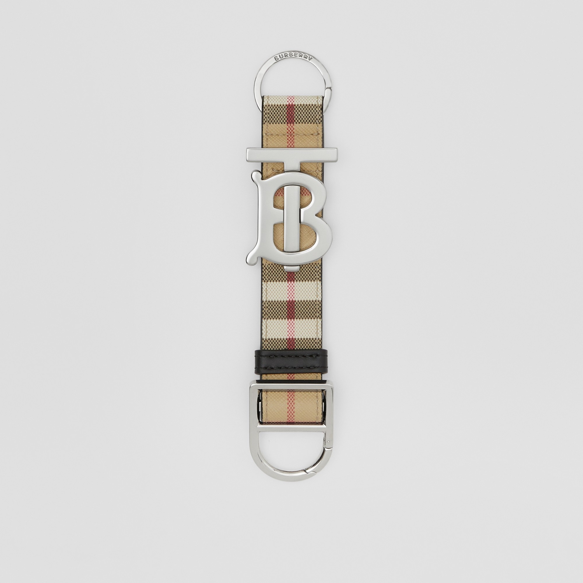 Burberry Check-Engraved Palladium-Plated Tie Bar