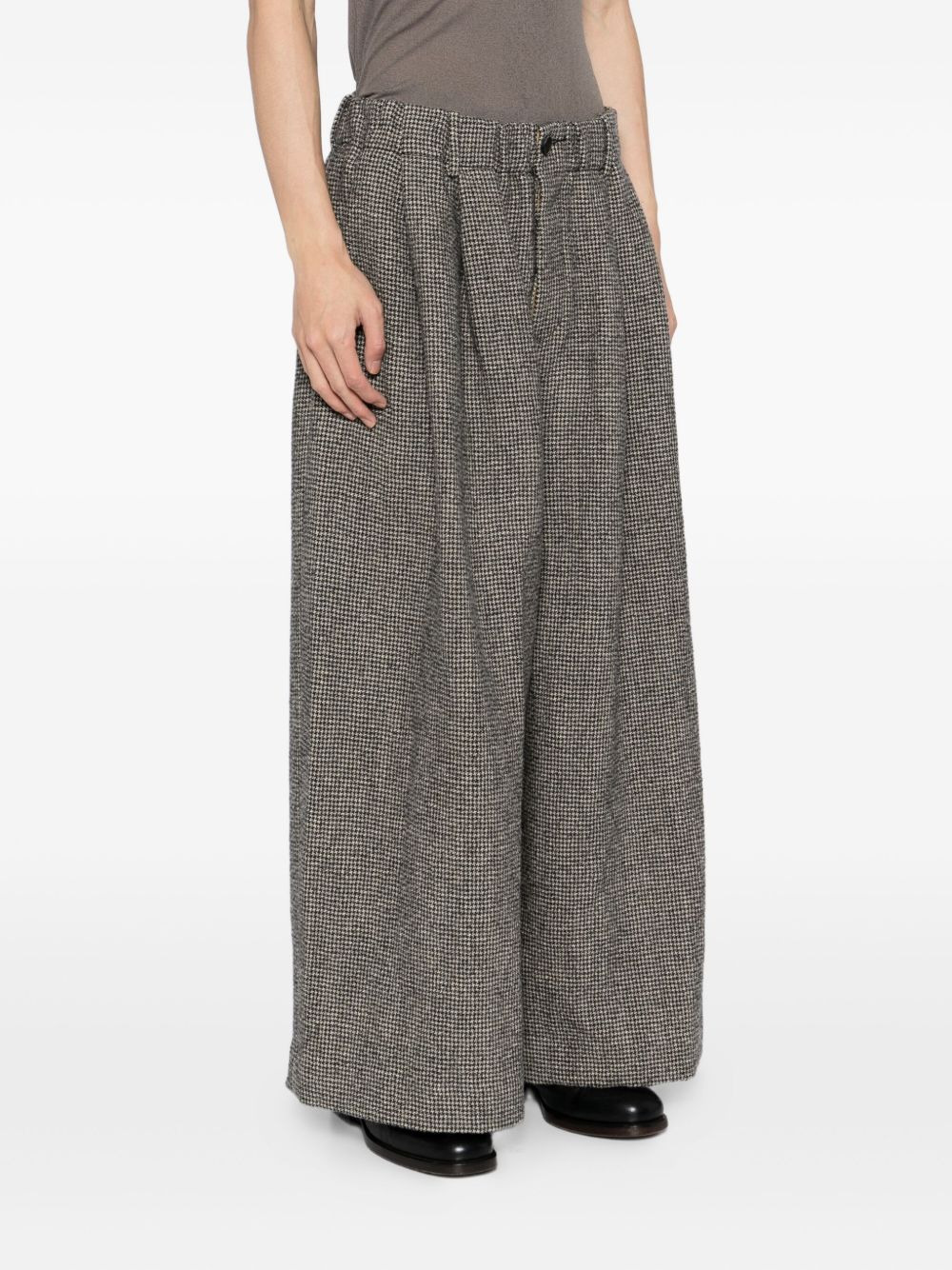 houndstooth-pattern trousers - 3