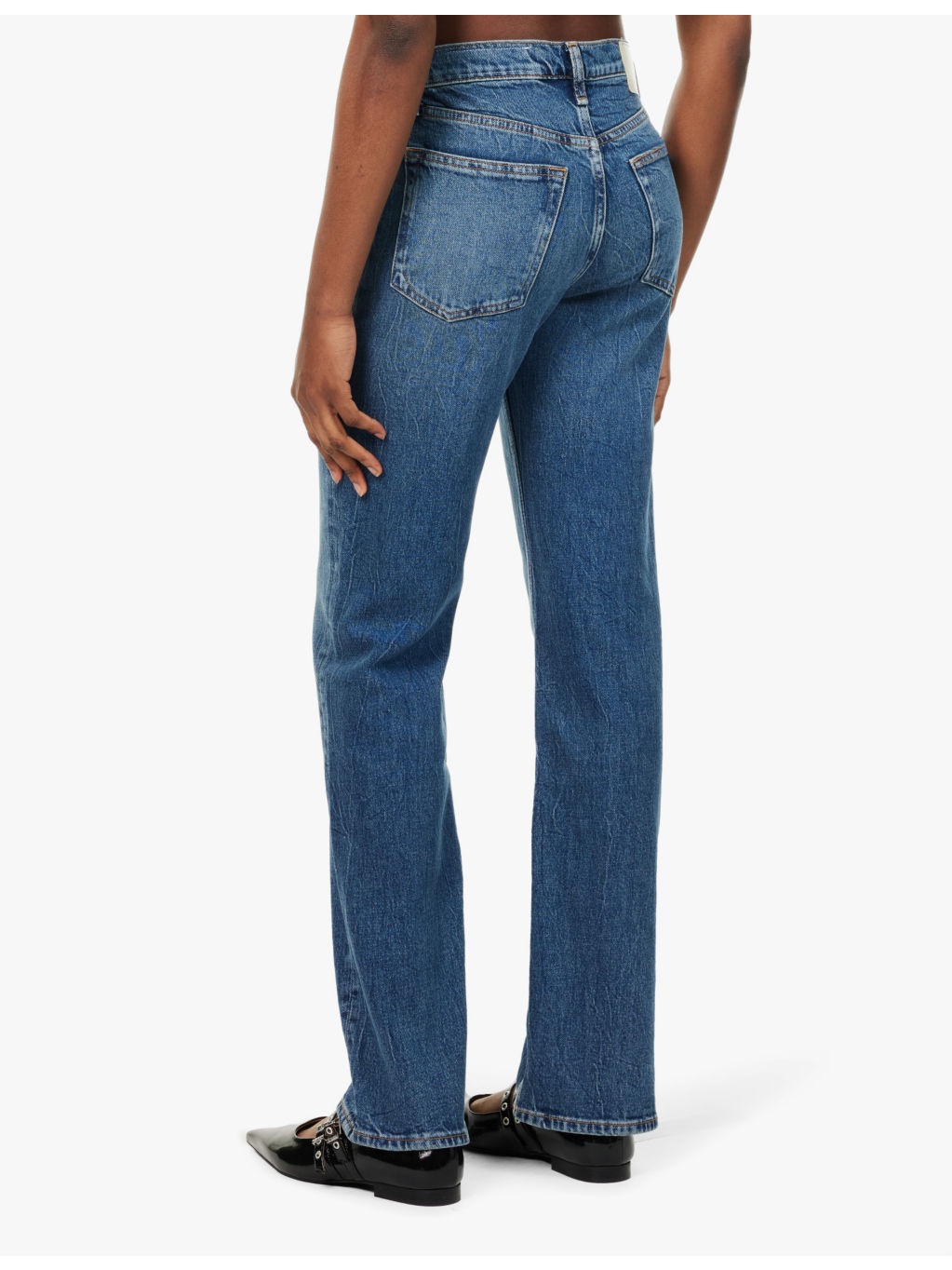 Harlow straight-leg mid-rise stretch-denim jeans - 4