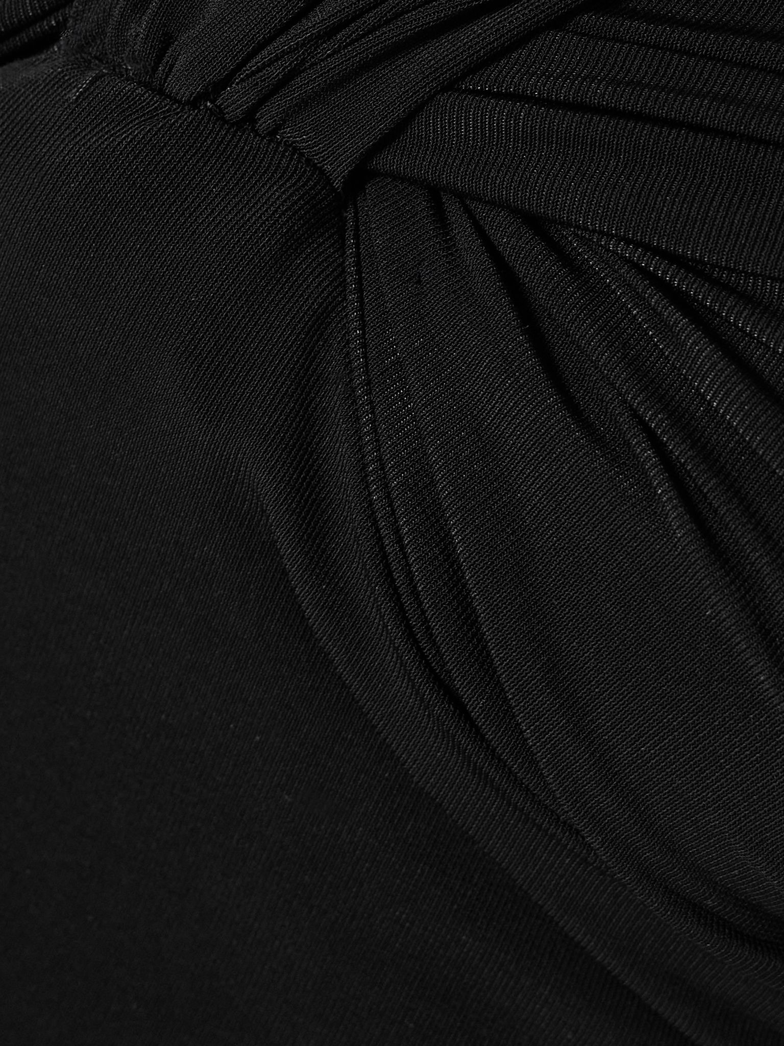 Mylenia one-shoulder gathered stretch-jersey mini dress Black - 4
