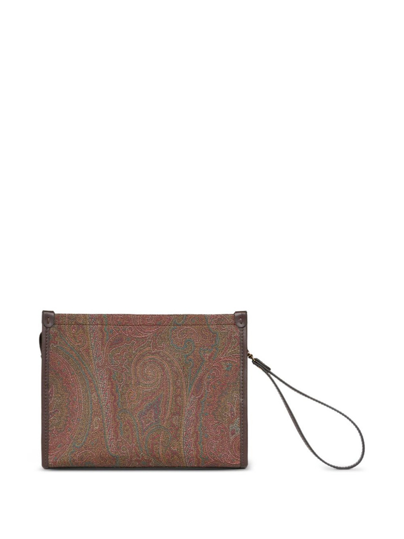 Etro Arnica Pegaso-embroidered clutch bag outlook