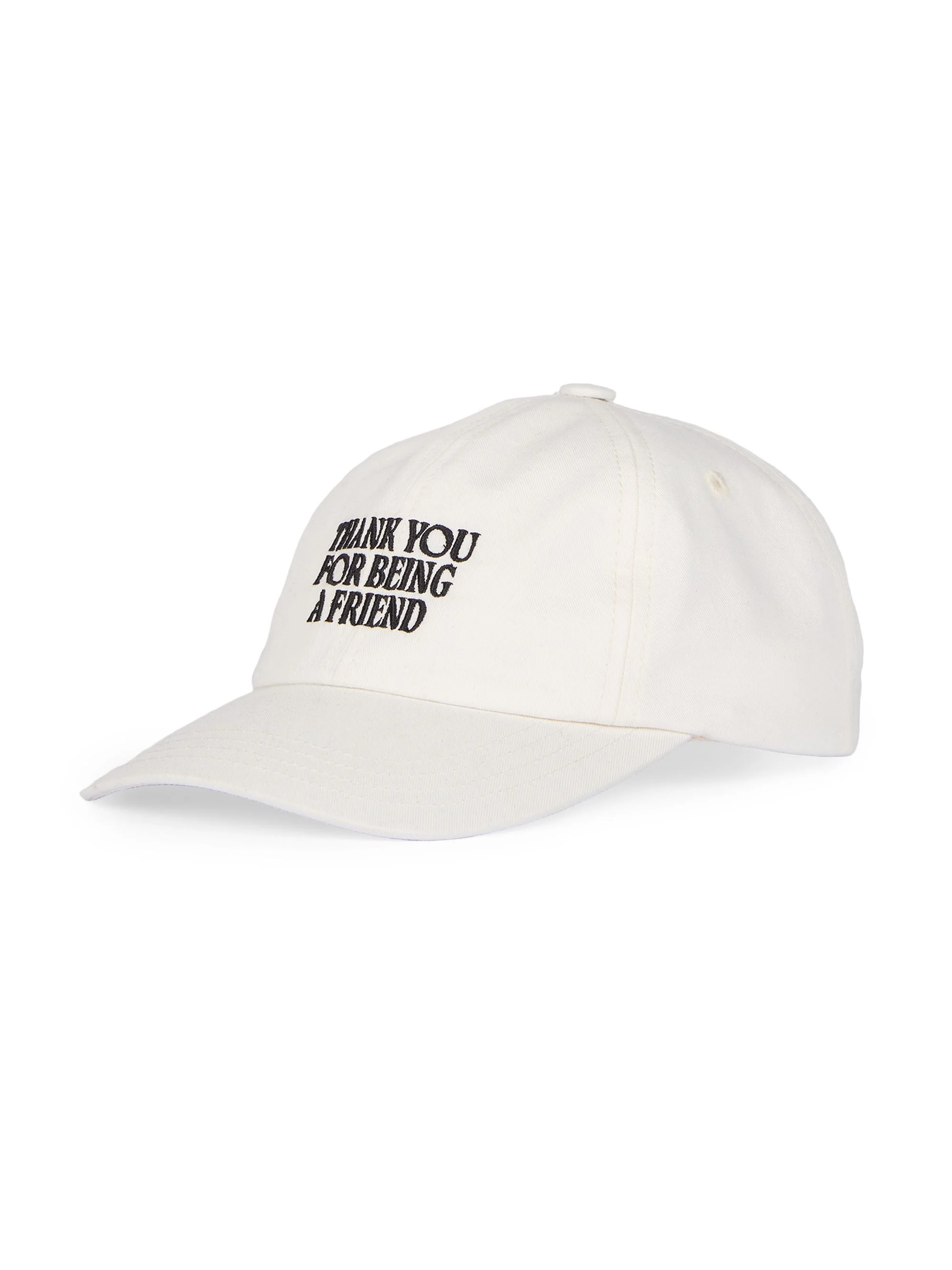 Men's Friend Cotton Baseball Cap - Blanc Creme - 1