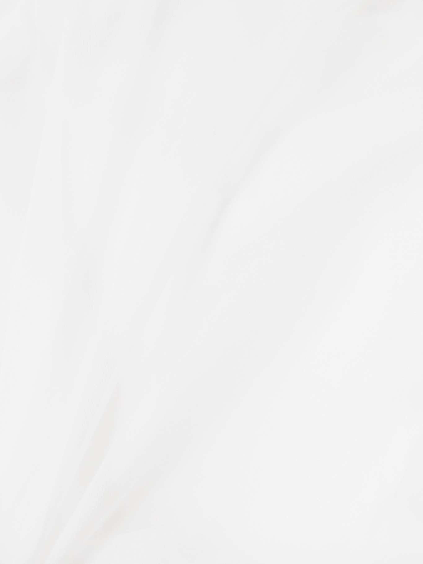Draped silk organza-trimmed cotton-blend poplin shirt White - 4