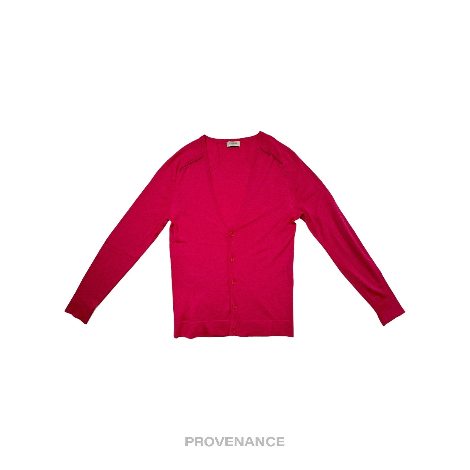 Balenciaga Knit Wool Cardigan - Magenta S - 1