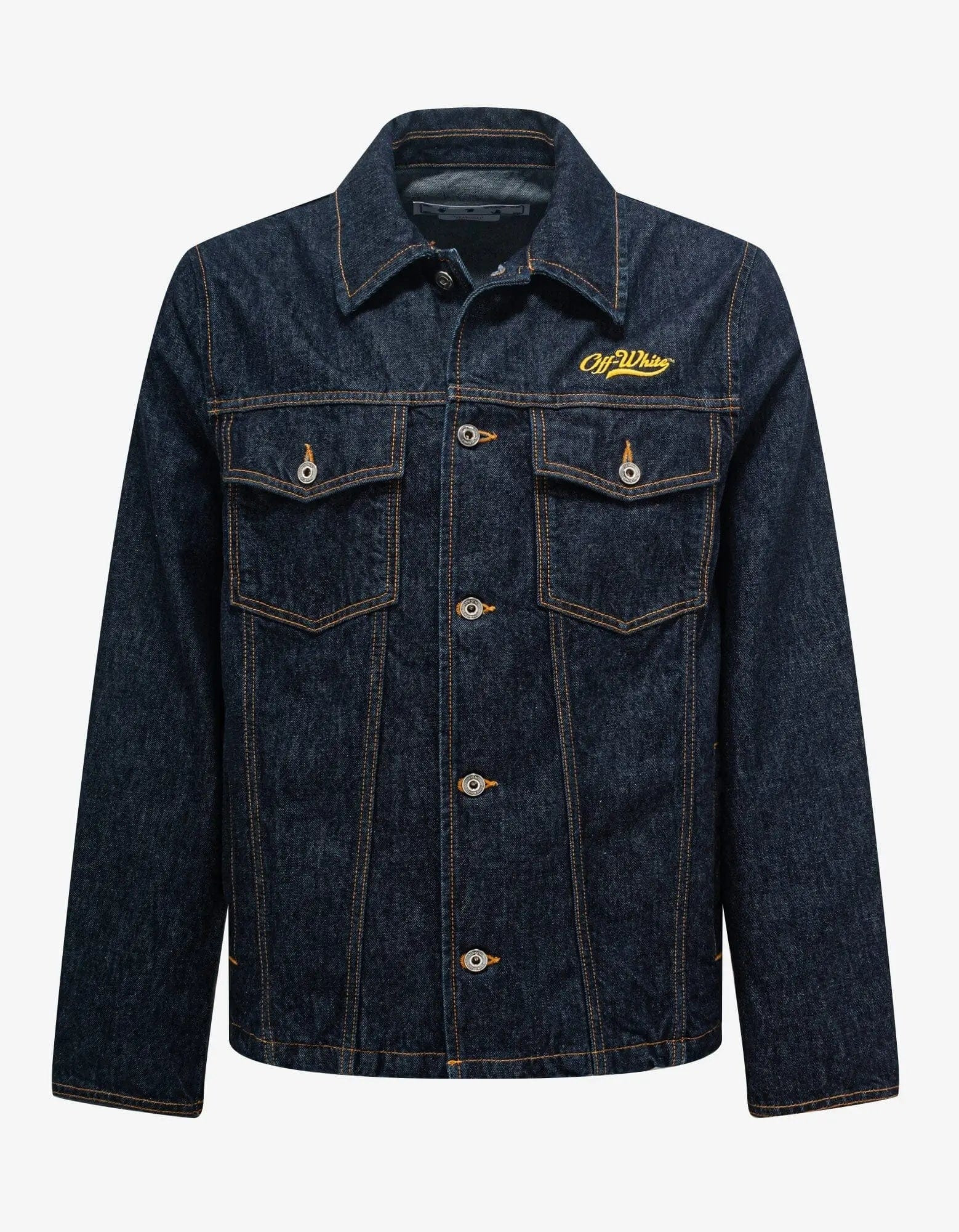 Off-White Blue Wave Off Utility Denim Jacket - 1