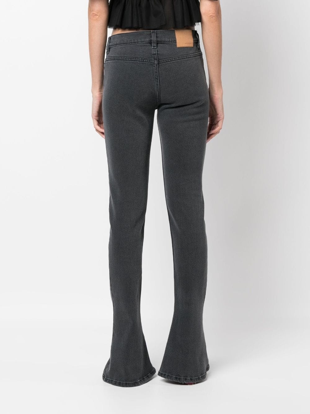 mid-rise flared jeans - 4