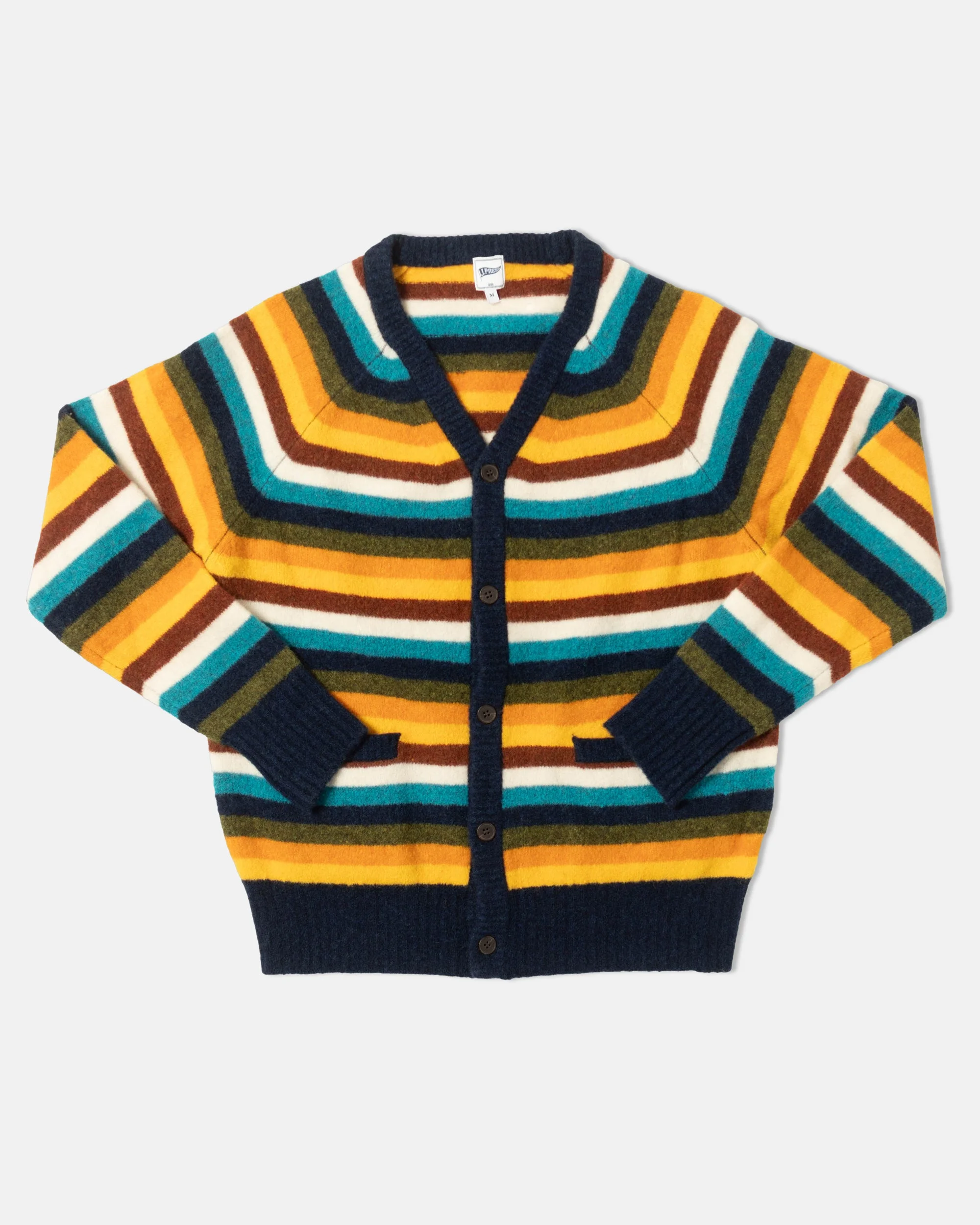 RETRO-STRIPE CARDIGAN SWEATER - TRIM FIT - 1