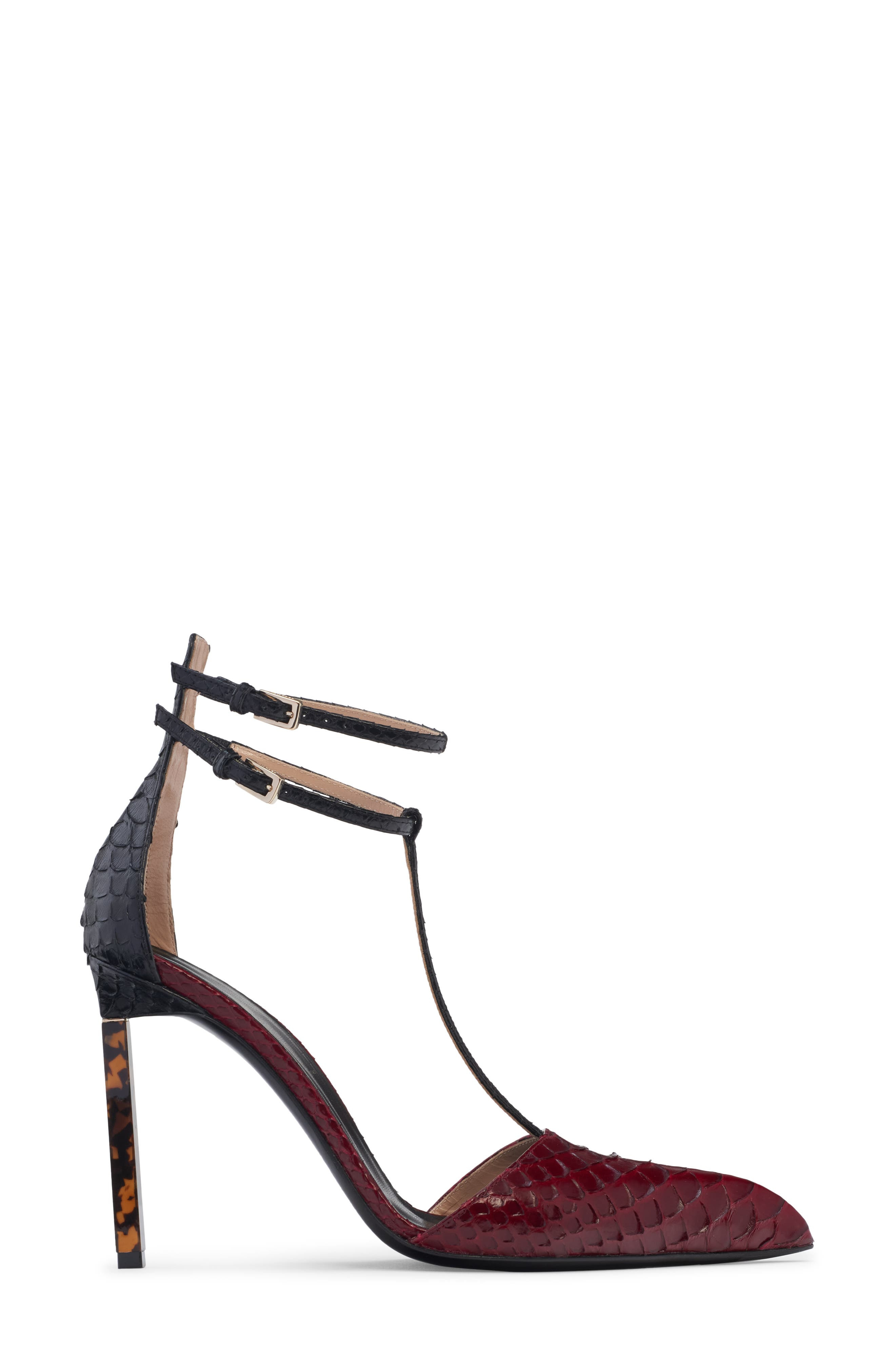 TOM FORD T-Strap Pump in Ruby Red/black at Nordstrom - 3