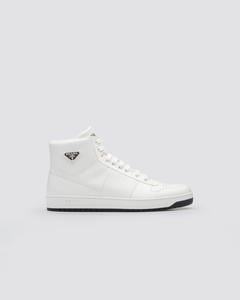 Prada Downtown leather high-top sneakers outlook