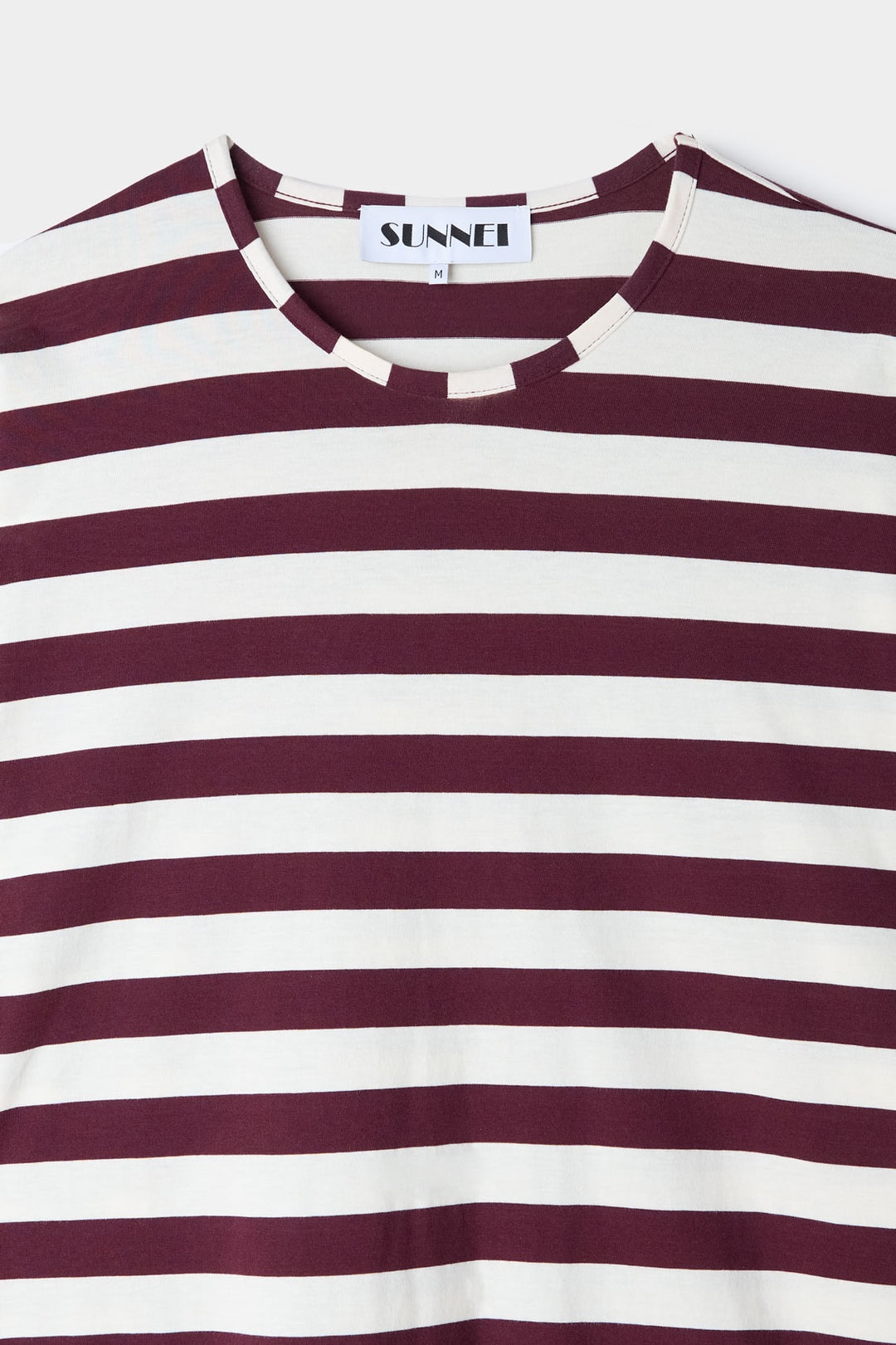 CLASSIC LONG SLEEVE T-SHIRT / cream & brown stripes - 5