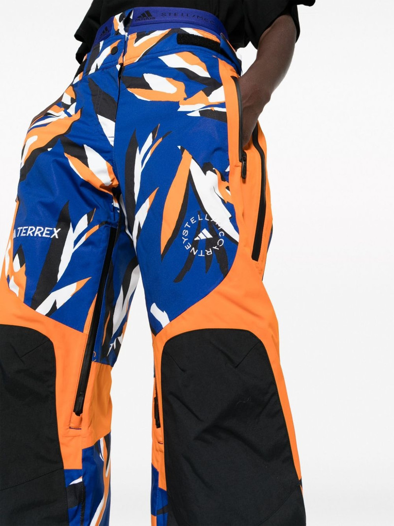 추상 인쇄 panelled 트랙 바지 5