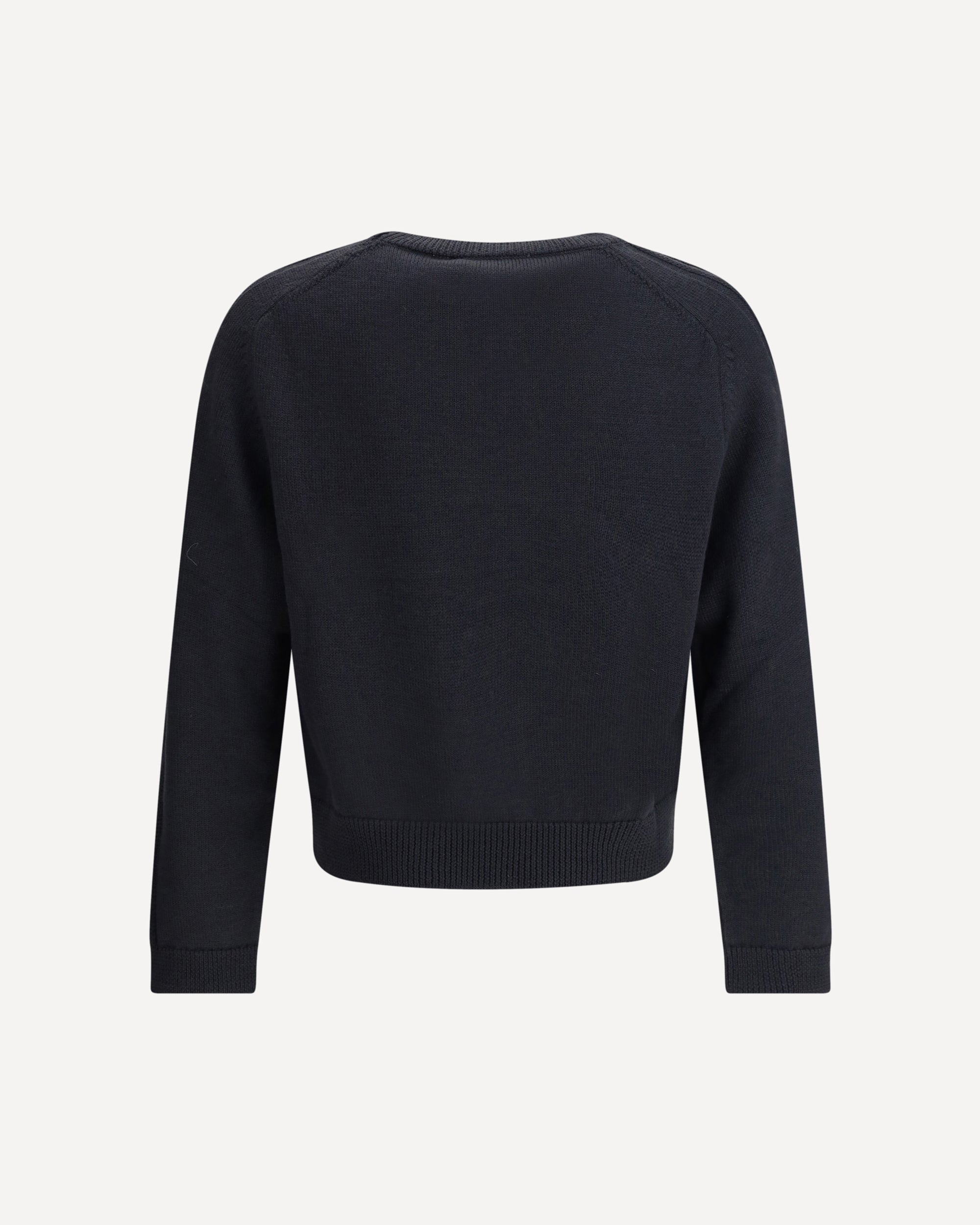 True Roundneck in Off Black Rustic Merino - 2