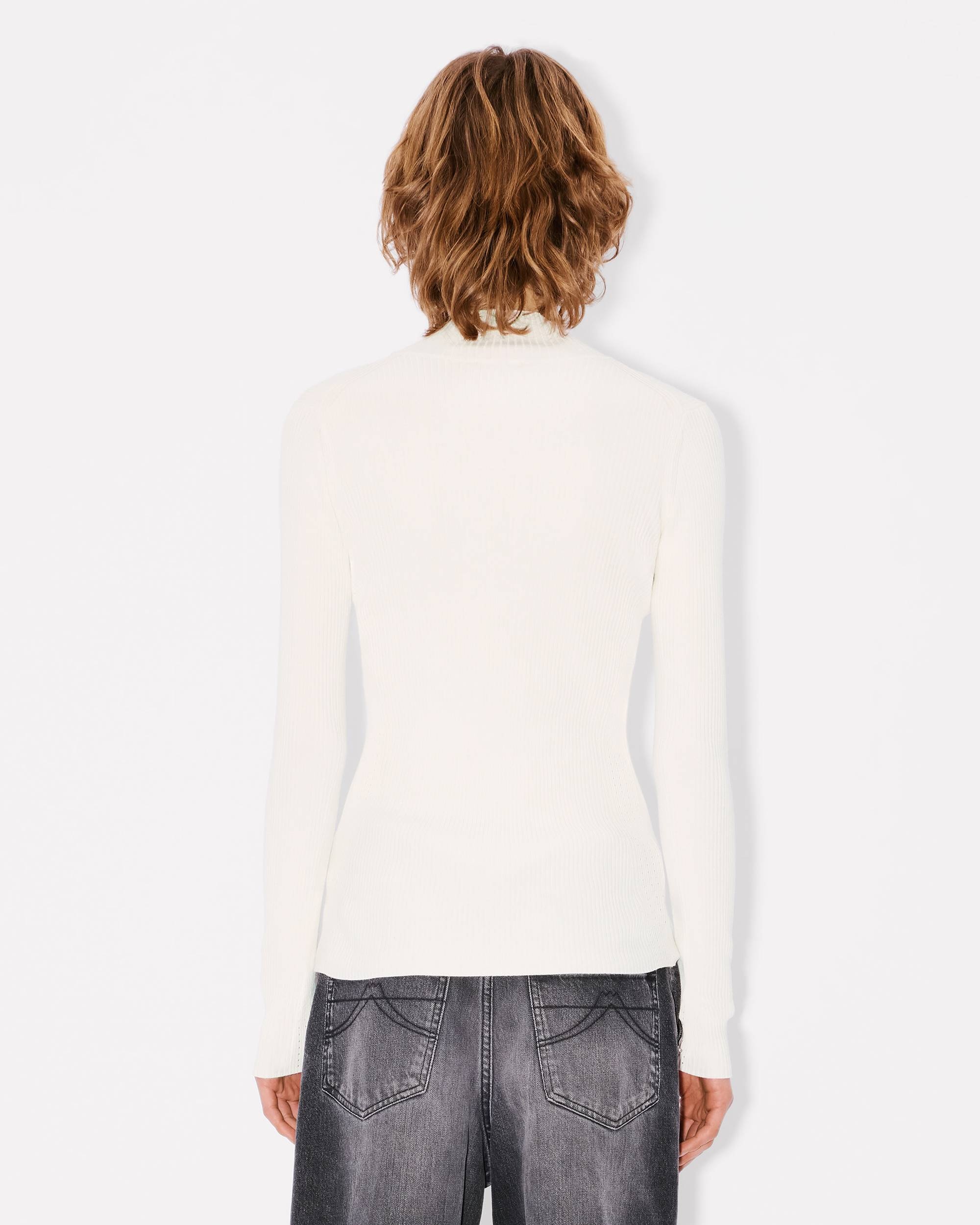 'Boke Flower 2.0' embroidered long sleeve rib top - 4