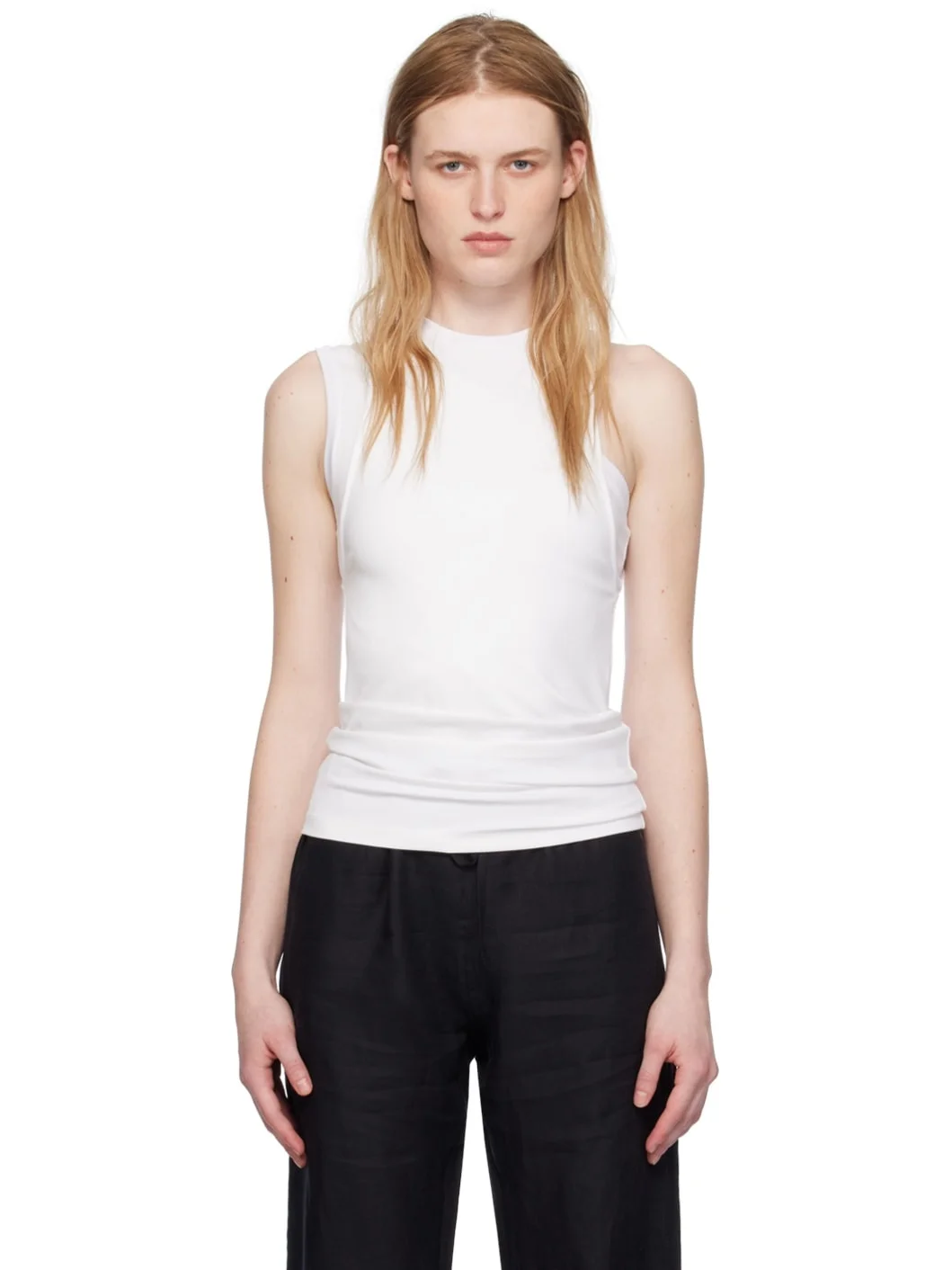 White Layered Tank Top - 1