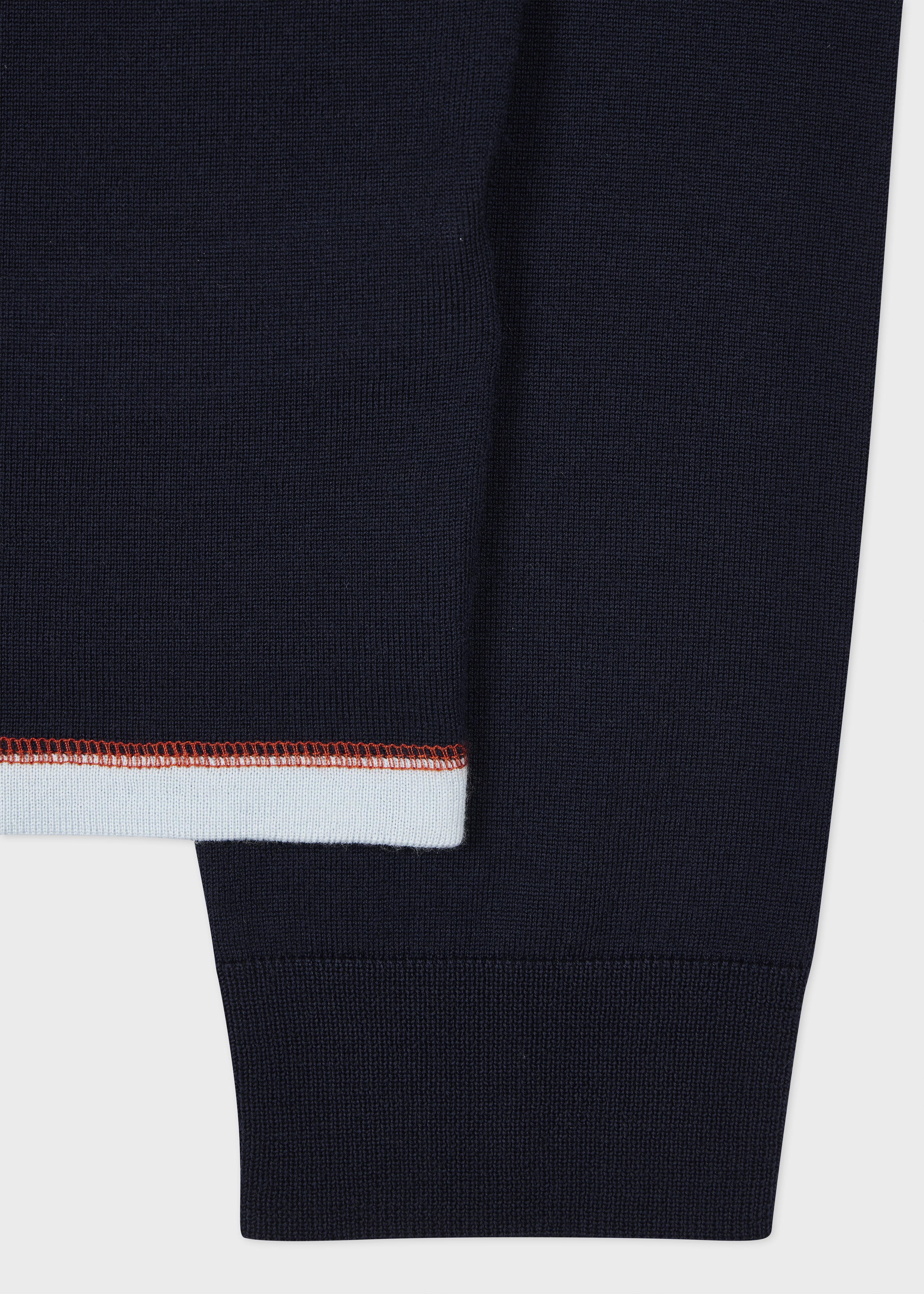 Navy Washable Merino Wool Zip Cardigan - 2