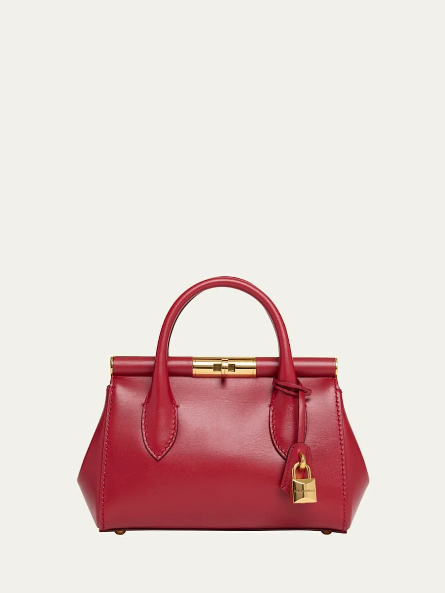 Marlene Small Leather Top-Handle Bag with Chain Strap - 1