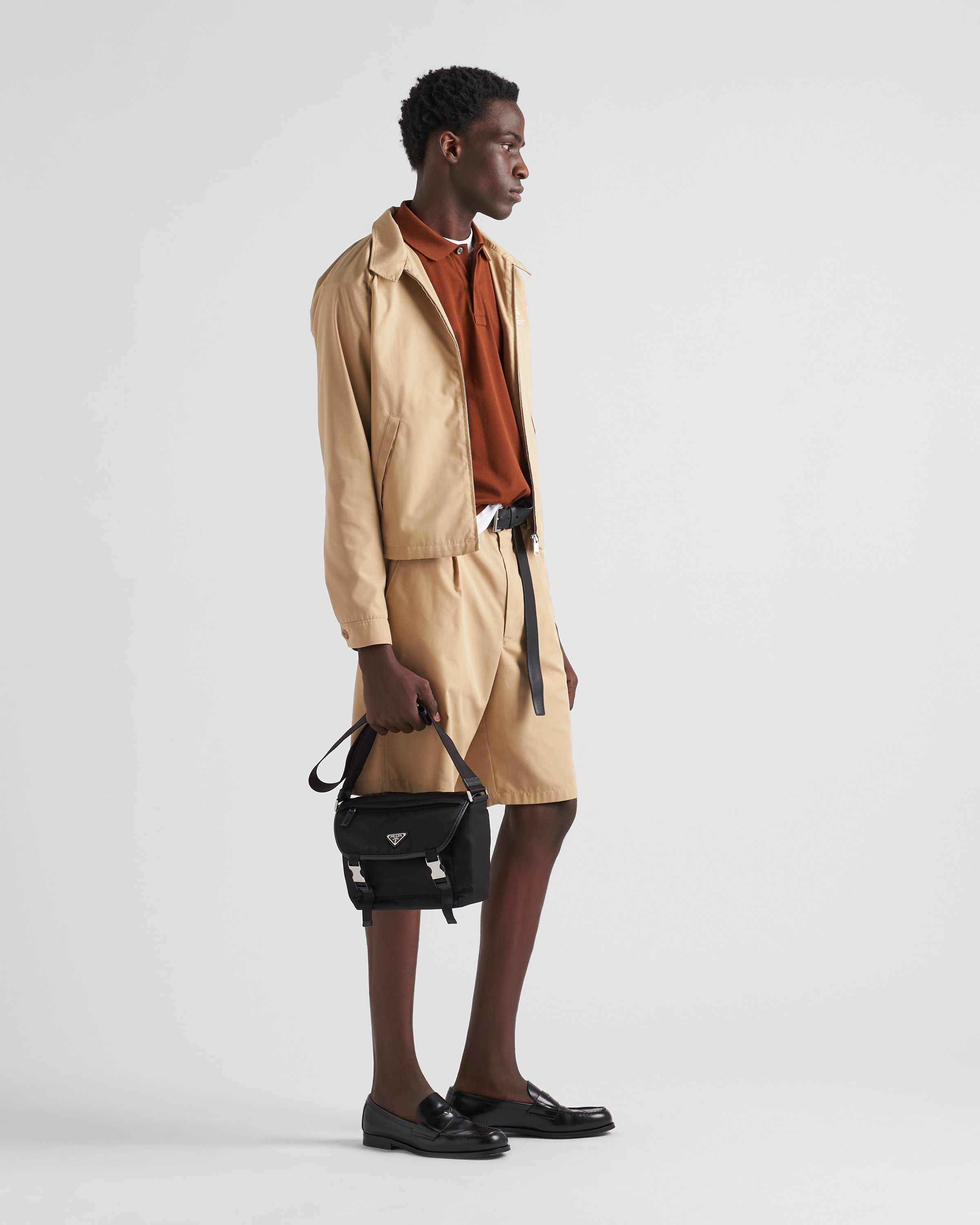 Re-Nylon and Saffiano leather shoulder bag - 8