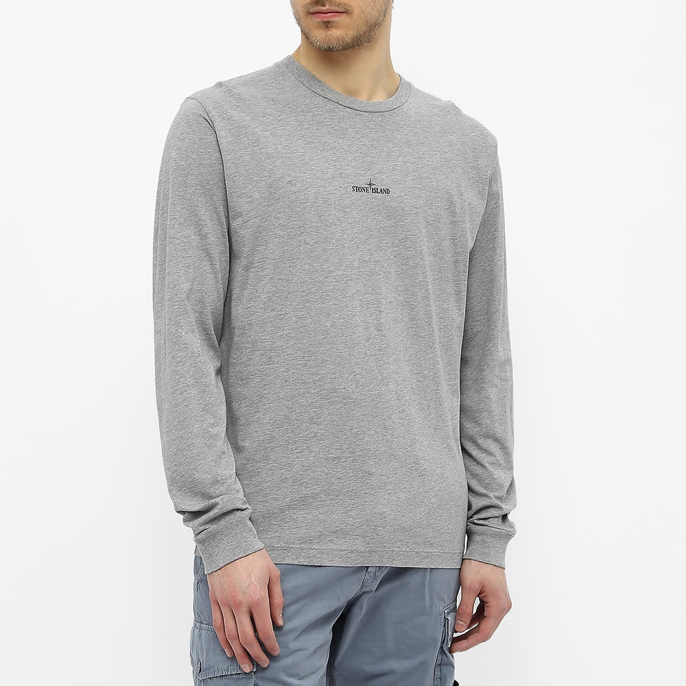 Stone Island Long Sleeve Stencil Three Print Tee - 4