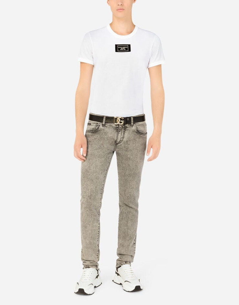 Dolce & Gabbana Light gray wash skinny stretch jeans outlook